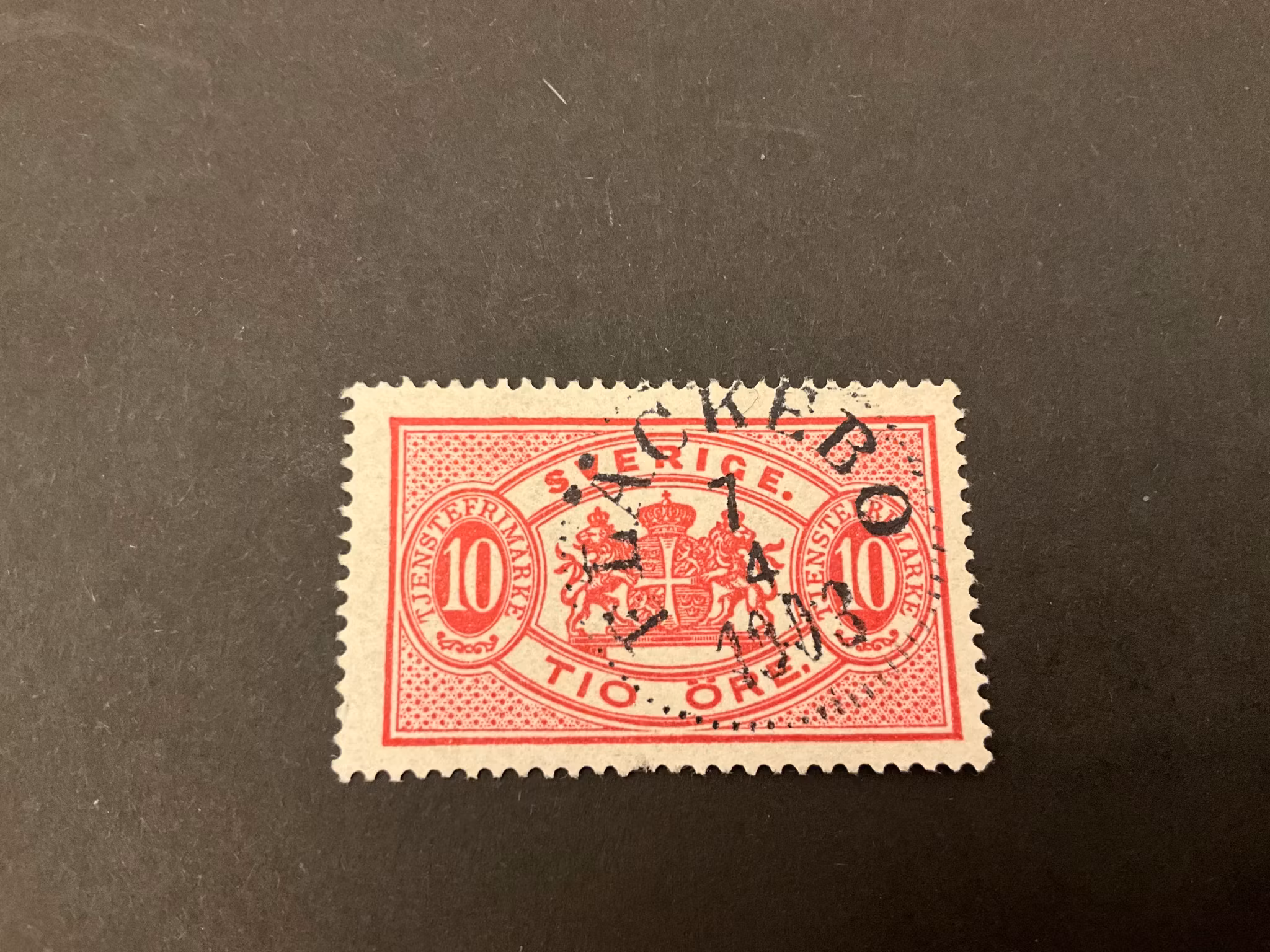 Tjänstefrimärke facit nr TJ 16 praktstämplat FLÄCKEBO