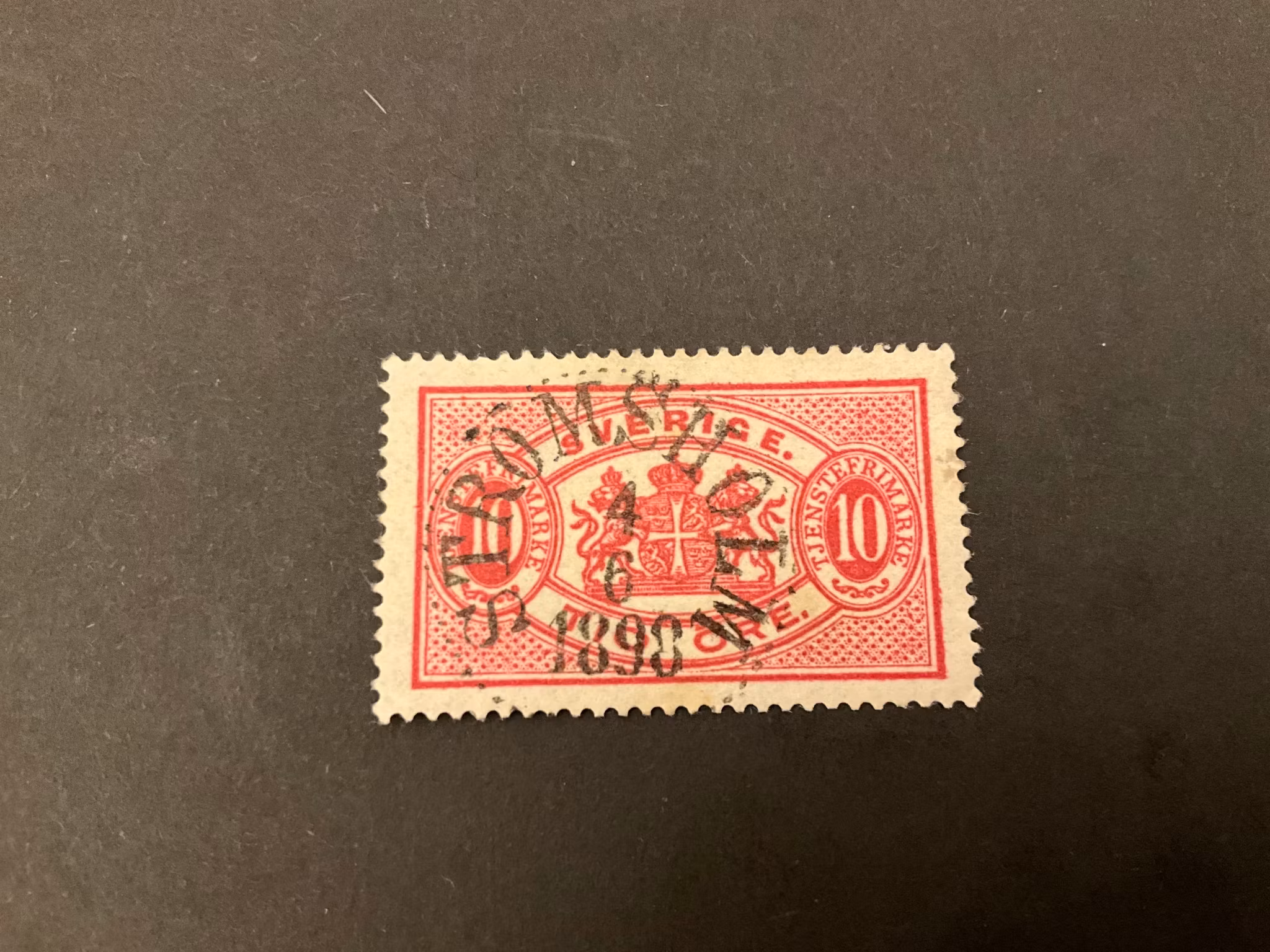 Tjänstefrimärke facit TJ 16 praktstämplat STRÖMSHOLM