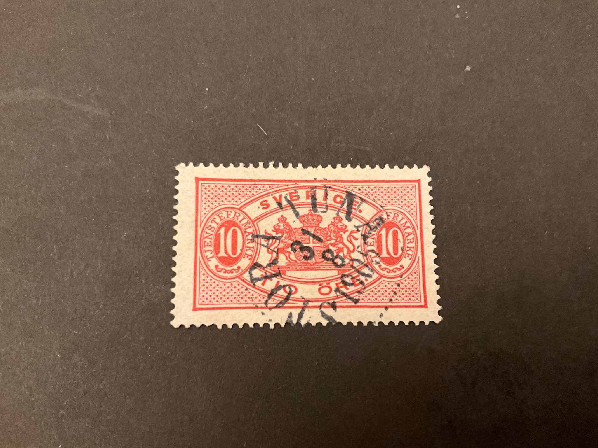 Tjänstefrimärke facit nr TJ 16 fin stämpel STORA TUNA