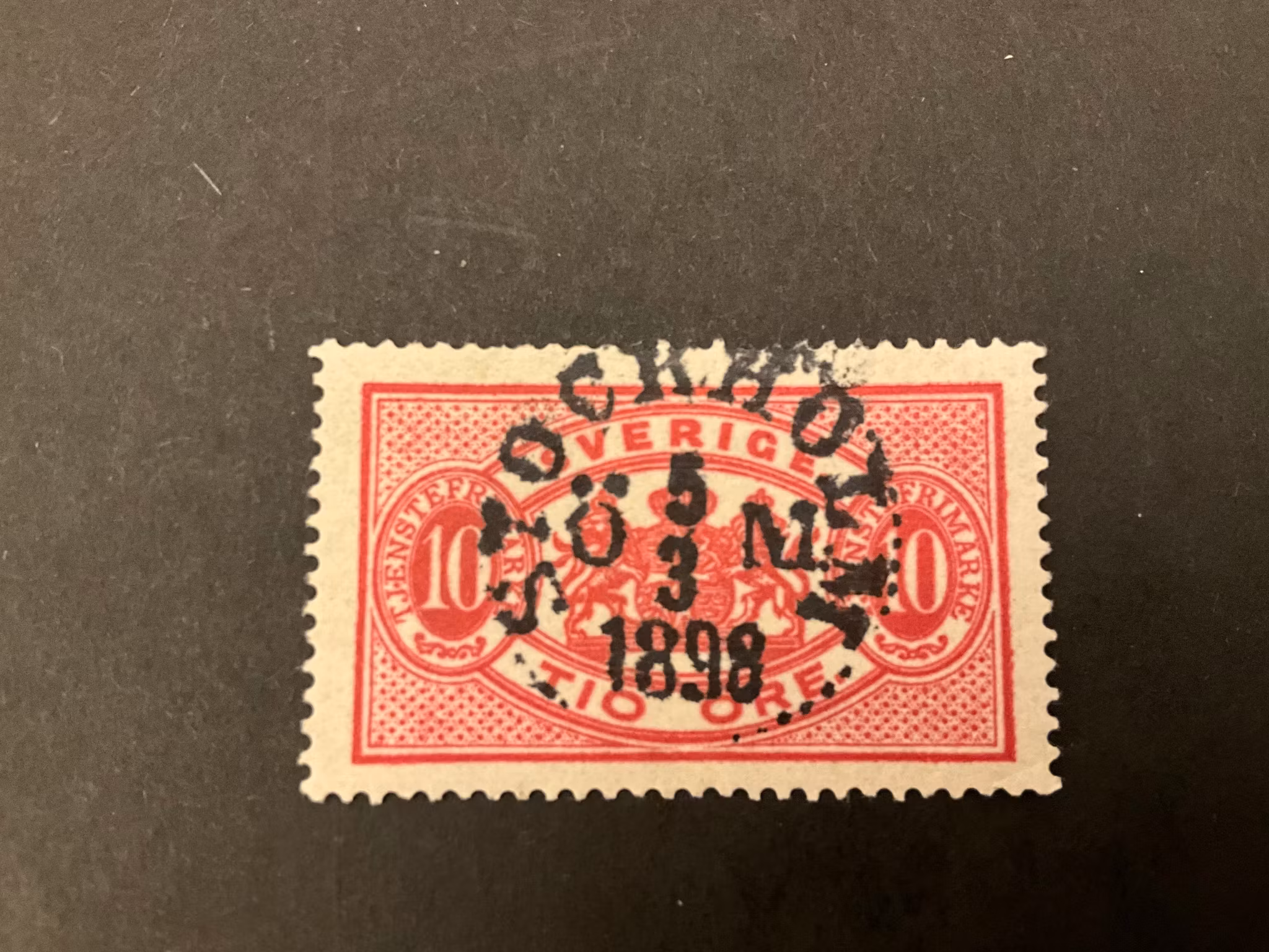 Tjänstefrimärke facit nr TJ 16 lyxstämplat STOCKHOLM