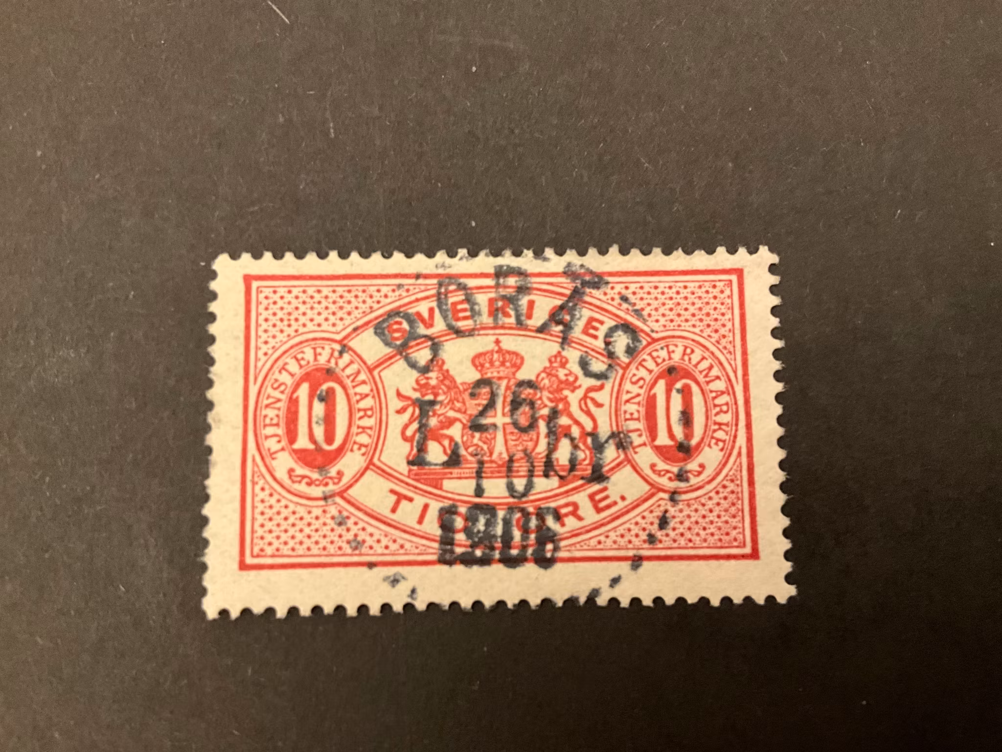 Tjänstefrimärke facit nr TJ 16 lyxstämplat BORÅS LBR