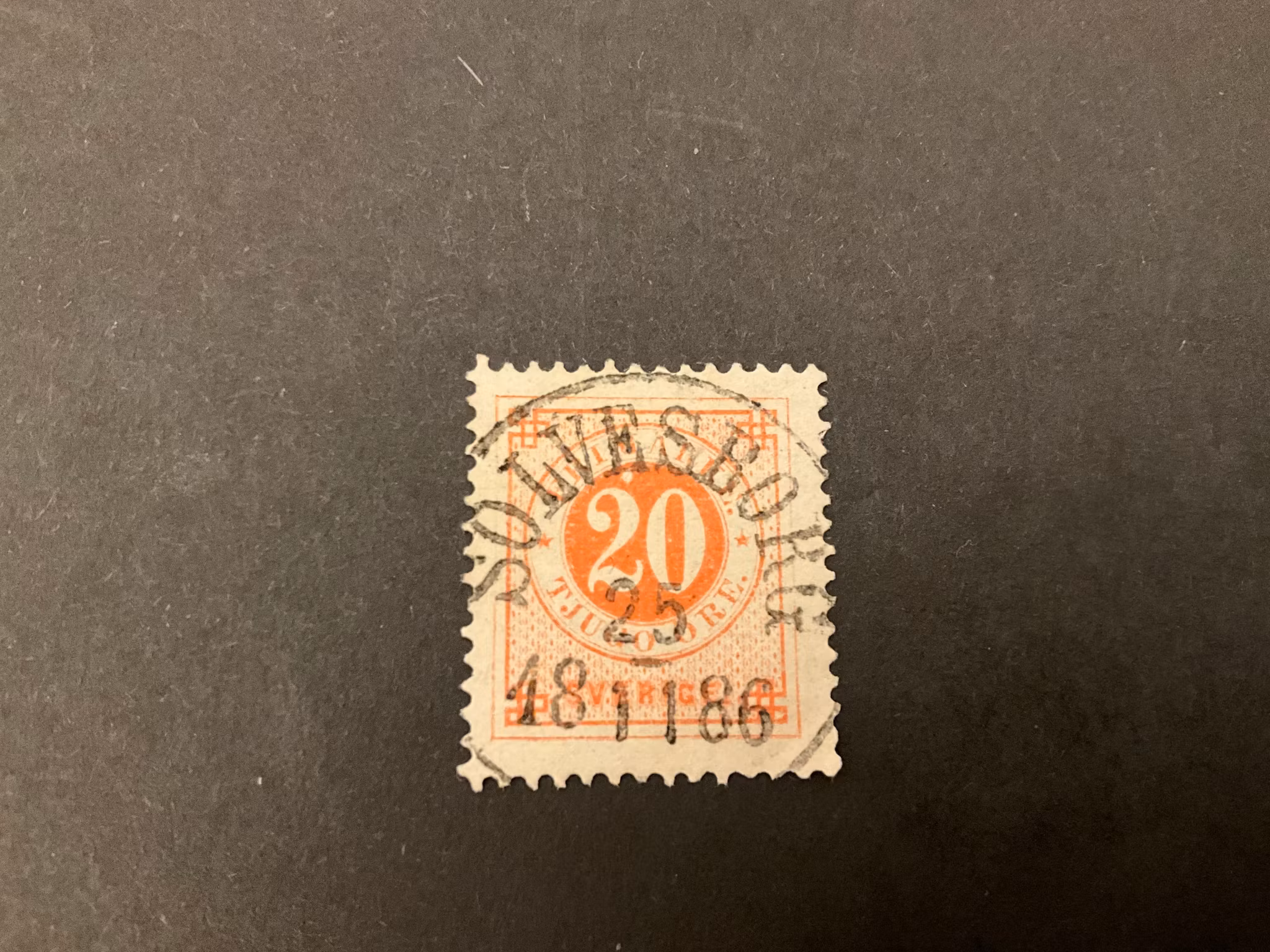 Ringtyp PH facit 46 lyxstämplat SÖLVESBORG med vit punkt ovanför 2:an