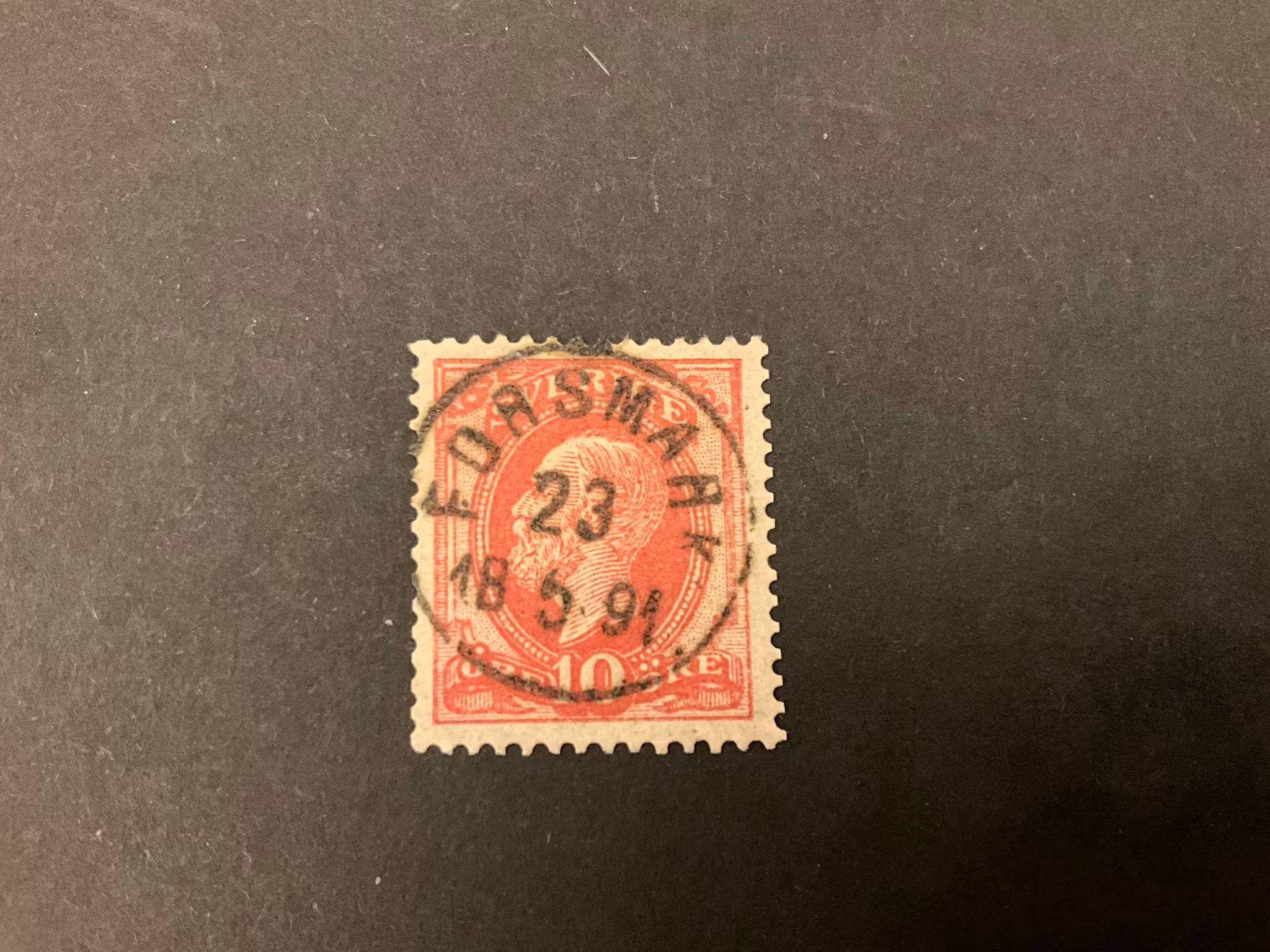 Oscar II Posthorn facit 45 lyxstämplat FORSMARK