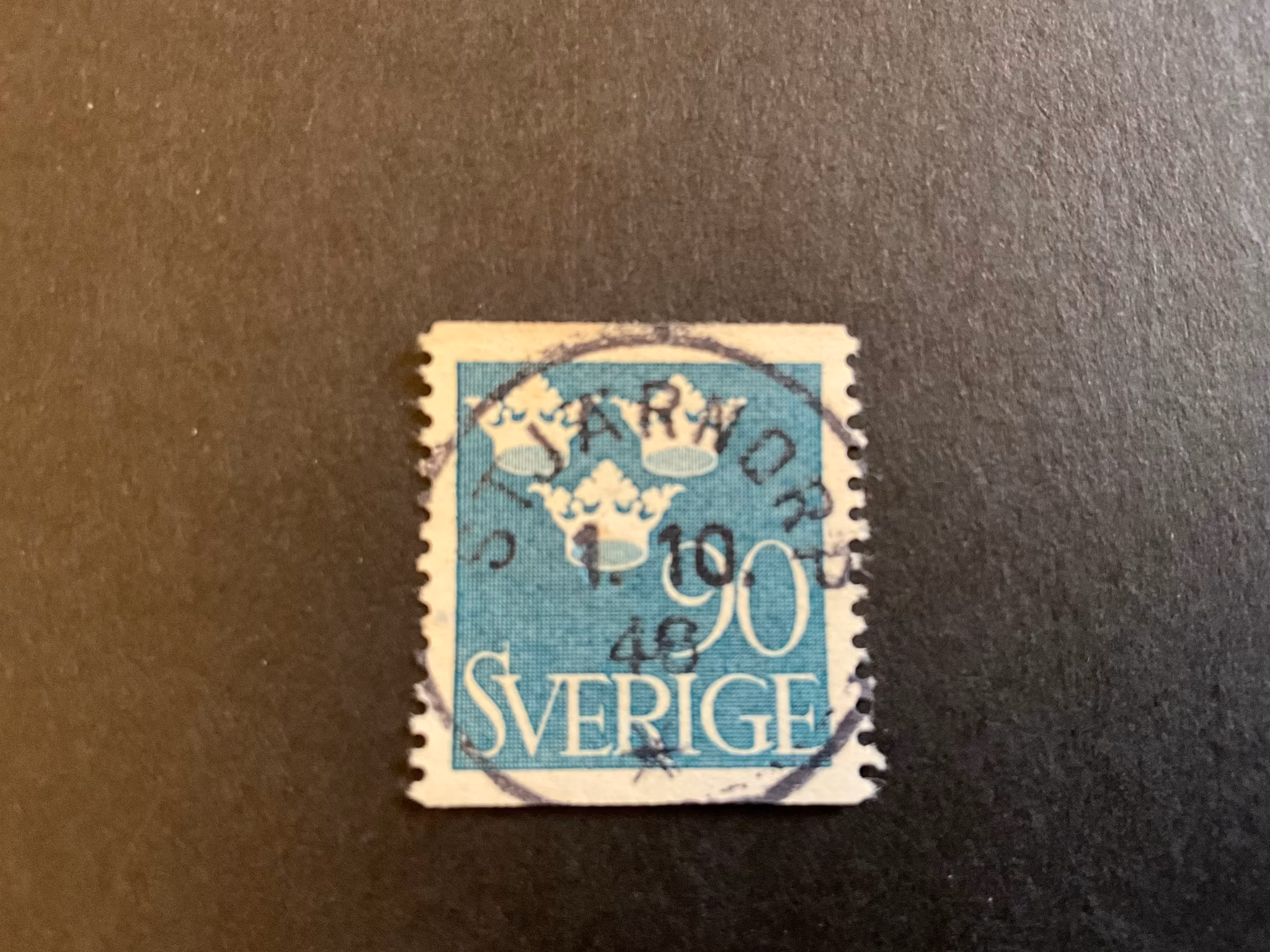 Tre kronor facit 293 lyxstämplat STJÄRNORP