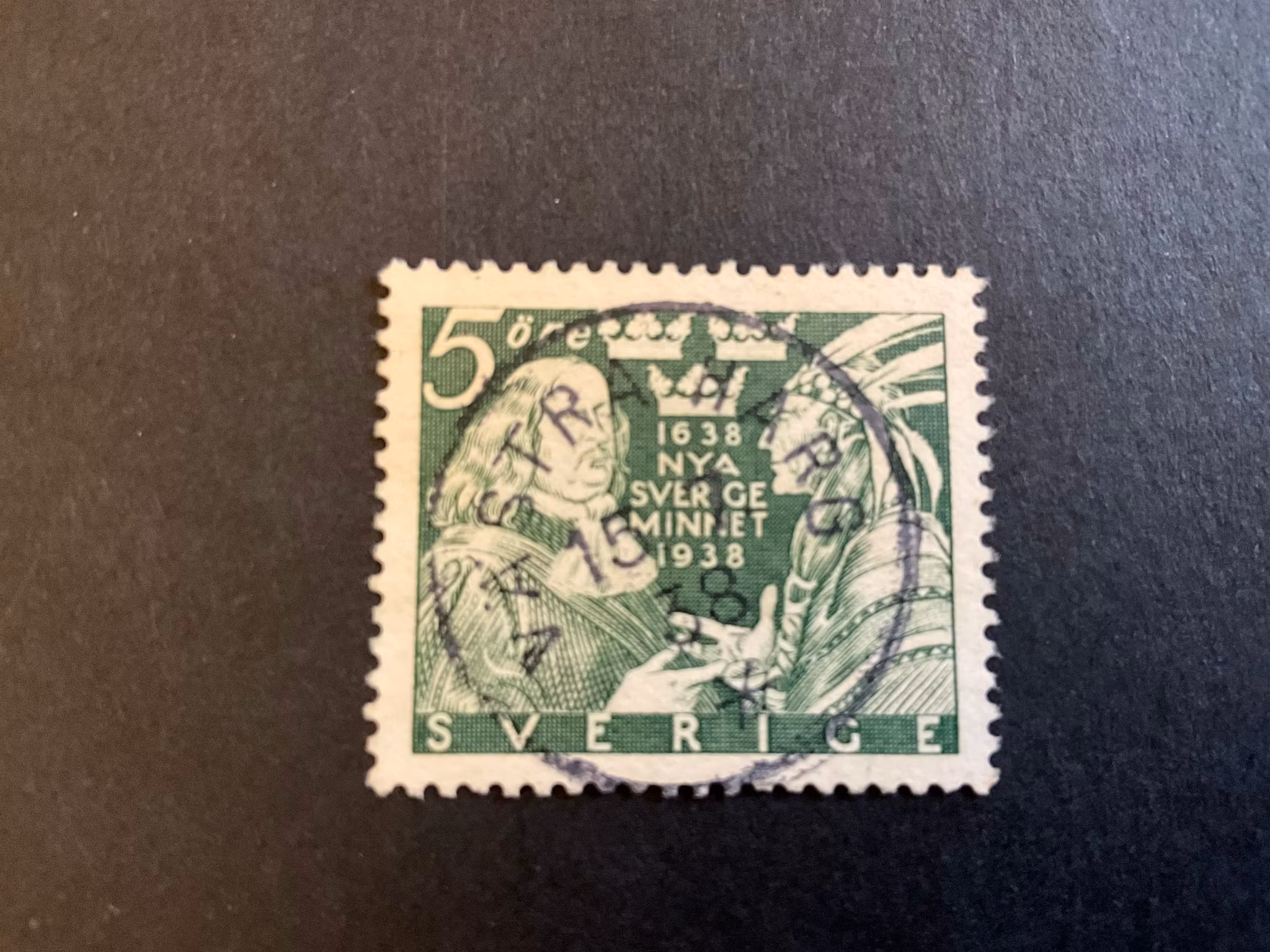 Nya Sverigeminnet facit 261 C lyxstämplat VÄSTRA HARG