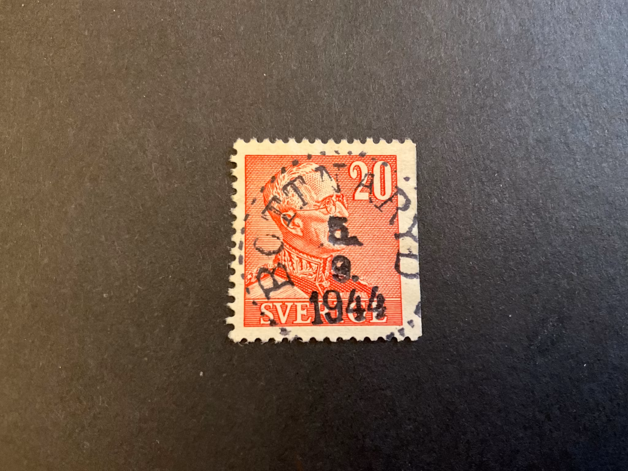 Gustaf V profil höger facit 276 B2 praktstämplat BOTTNARYD