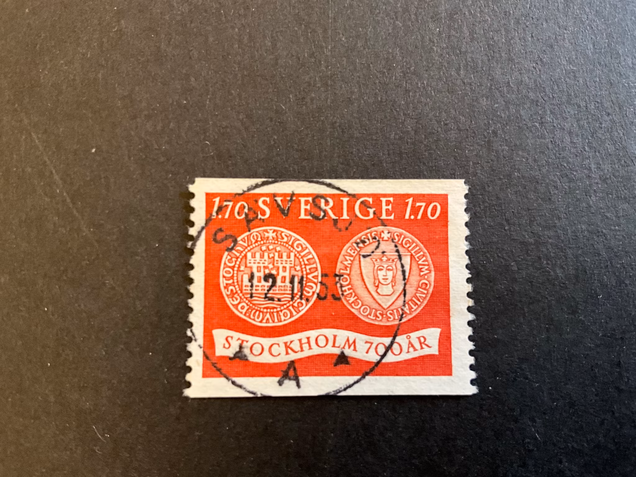 Stockholm 700 år facit 450 praktstämplat SÄVSJÖ