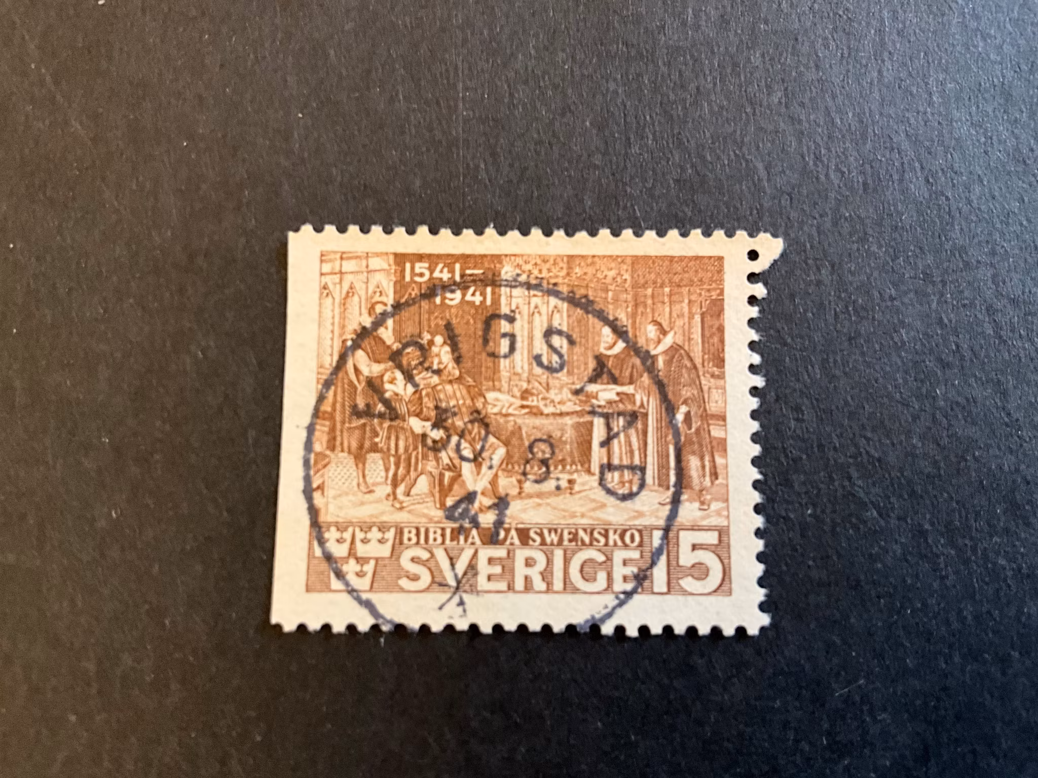 Bibeln facit 328 B1 praktstämplat VRIGSTAD