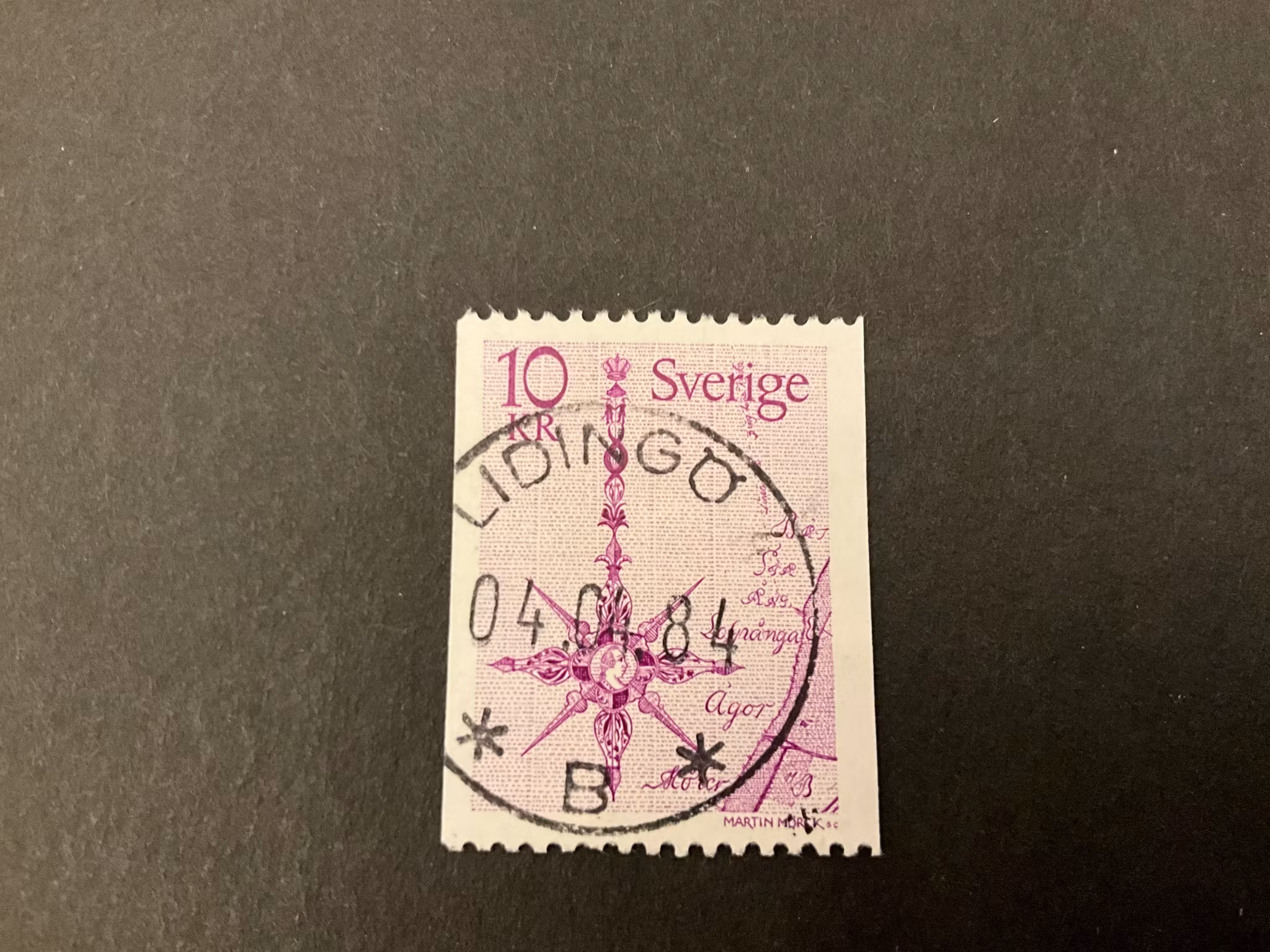 Norrpil facit 1054 praktstämplat LIDINGÖ 4