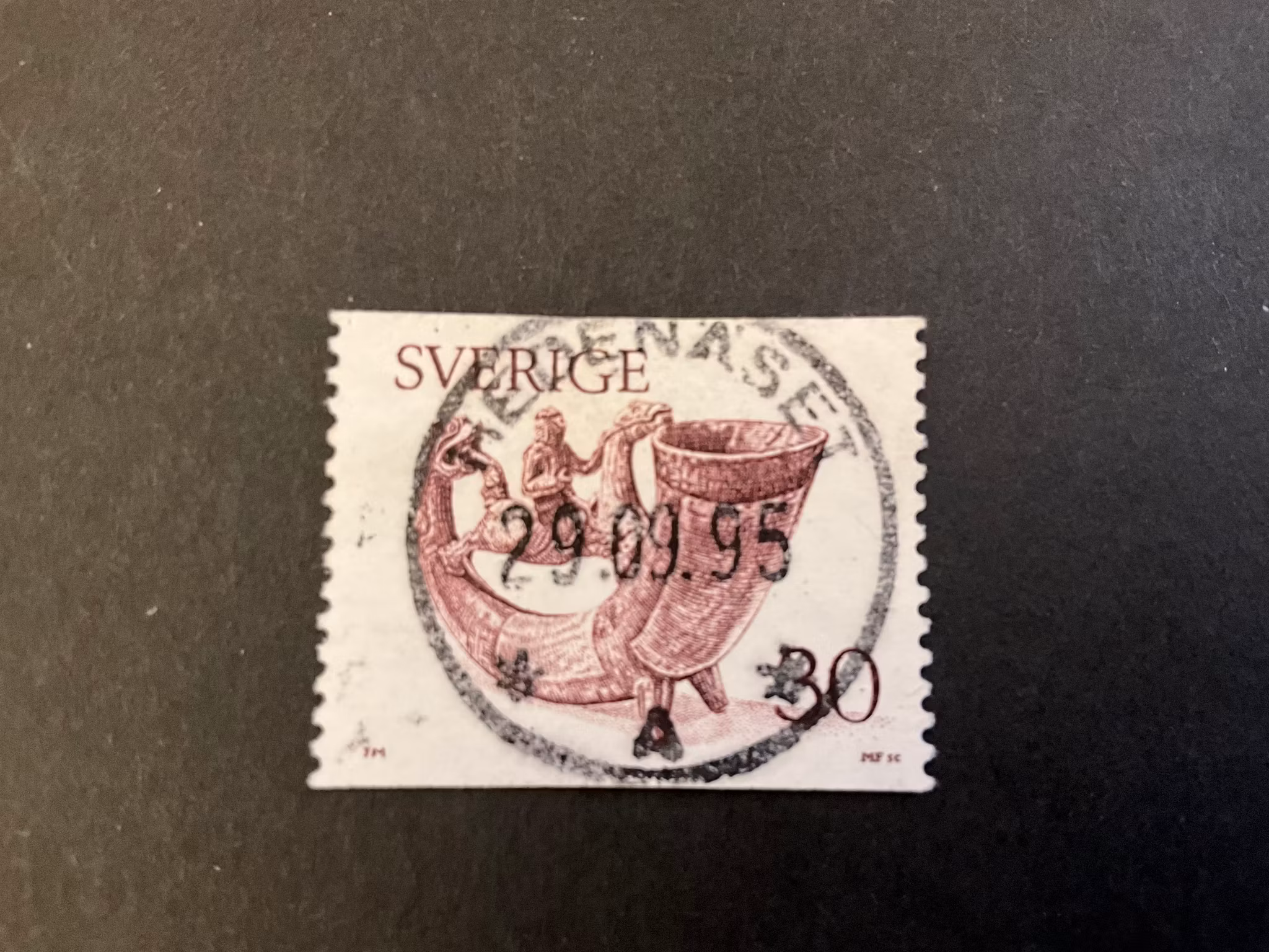 Dryckeshorn facit 973 lyxstämplat HEDENÄSET, sista dag