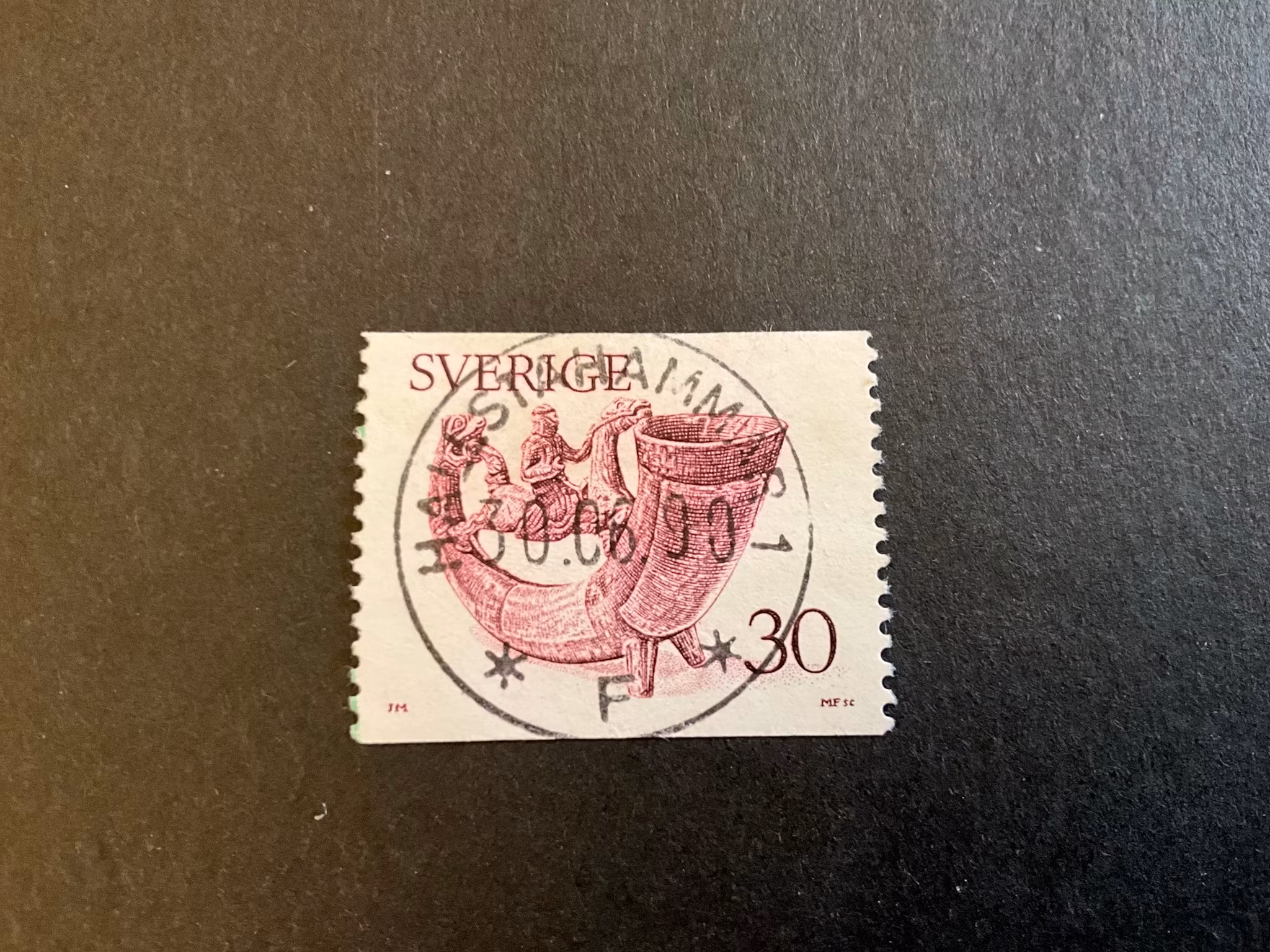 Dryckeshorn facit 973 lyxstämplat HALLSTAHAMMAR 1