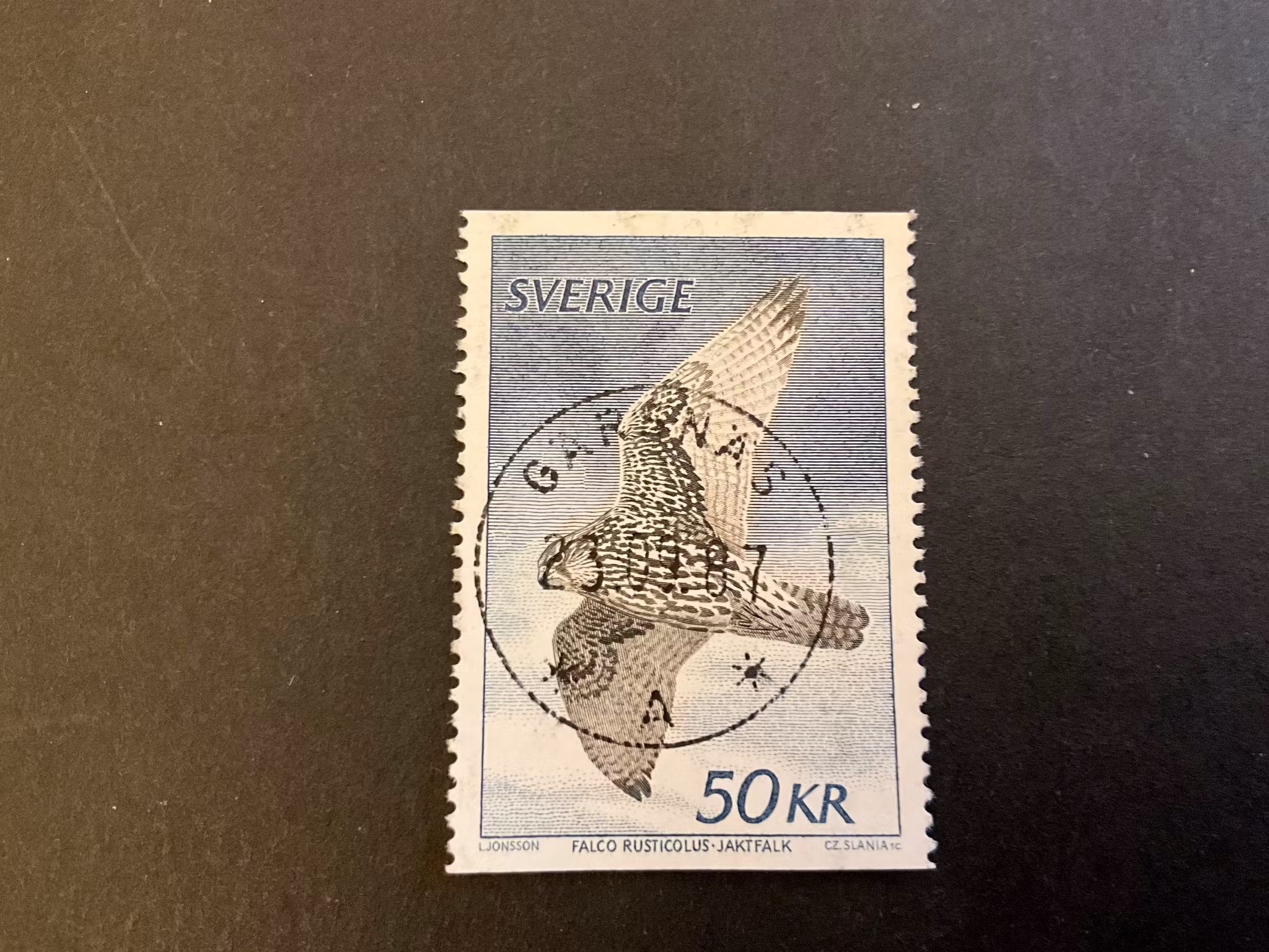 Jaktfalk facit 1157 lyxstämplat GÄRSNÄS