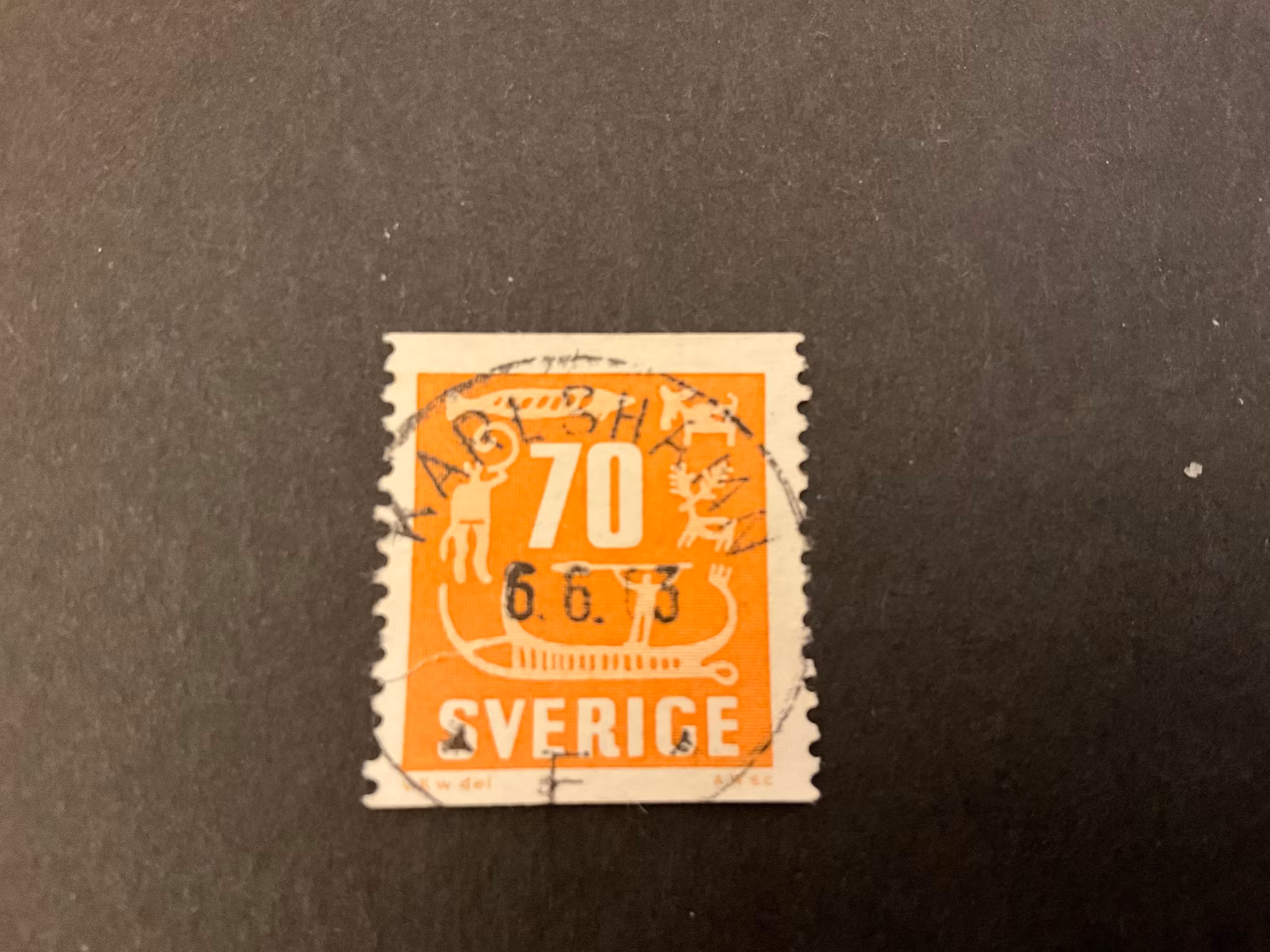 Hällristningar facit 462 praktstämplat KARLSHAMN