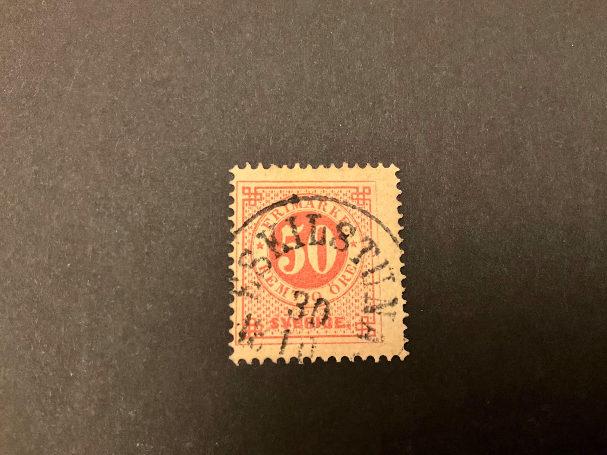 Ringtyp T 13 facit 36 stämplat märke