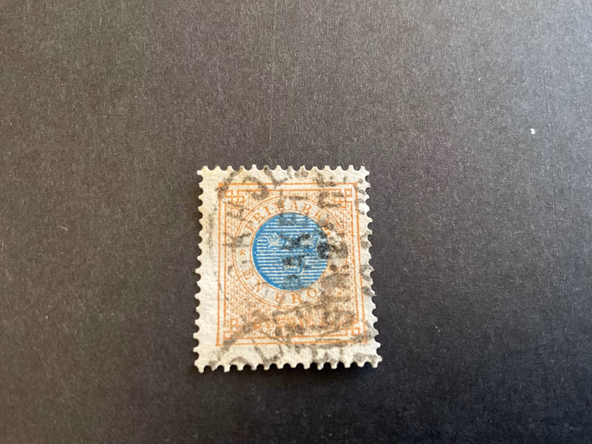 Ringtyp T 13 facit 38 stämplat märke