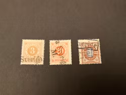 Facit 28,46 och 61 med Fra Sverigestämplar