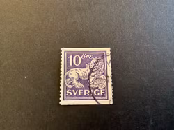 Stående lejon facit 146 E stämplat med lödskarvslinje