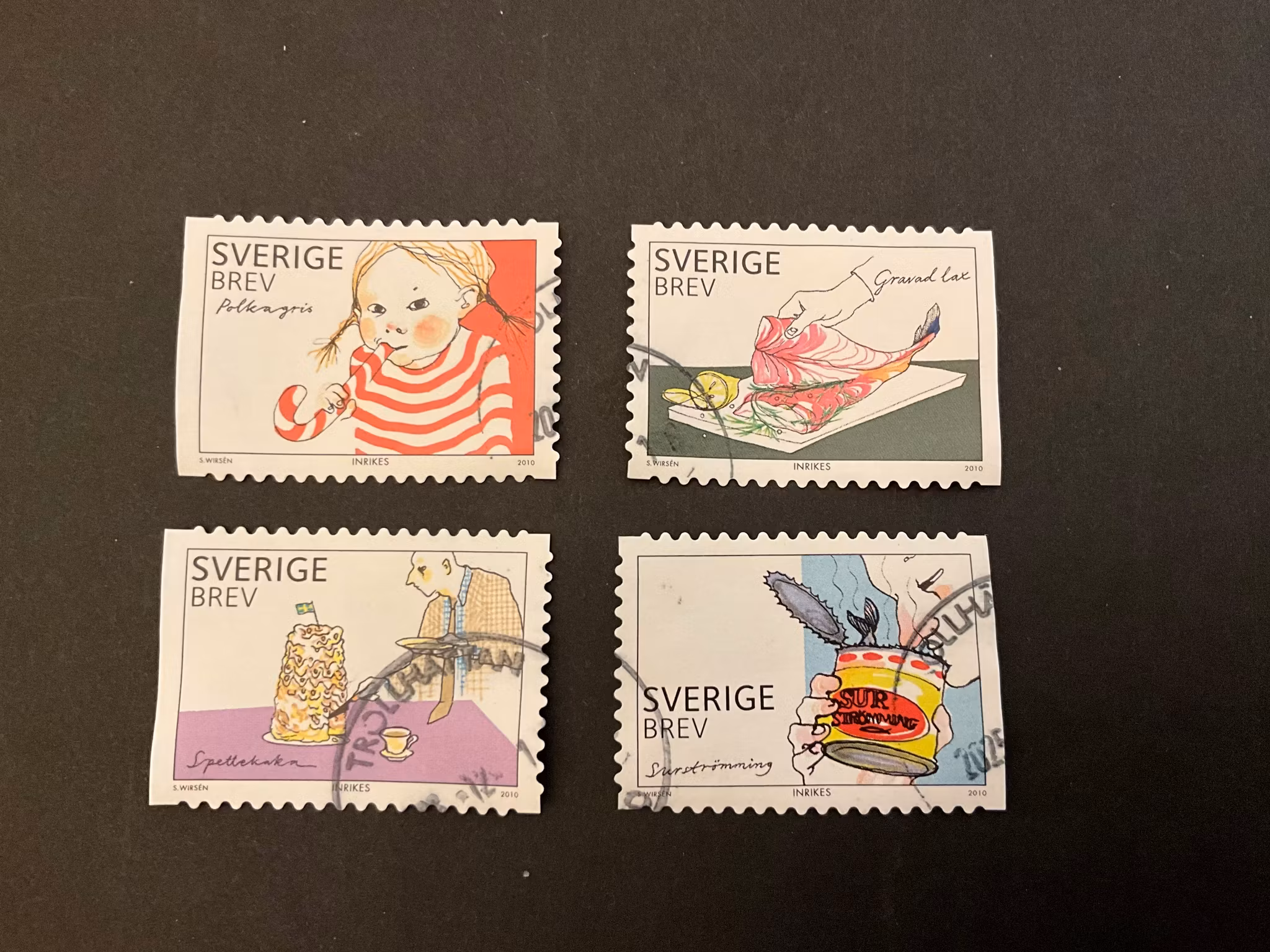 Smakrikt facit nr 2785-2788 stämplad serie