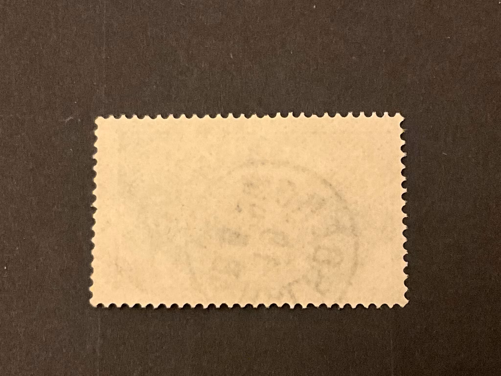 Tjänstefrimärke facit TJ 14 stämplat med brott i övre ram