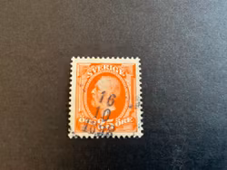 Oscar II facit 57 med omvänt vattenmärke krona