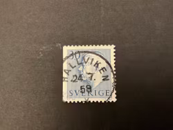 Gustaf VI Adolf facit nr 416 B1 praktstämplat HALLVIKEN