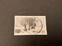 Naturmotiv facit 818 V1 lyxstämplat KÅGE