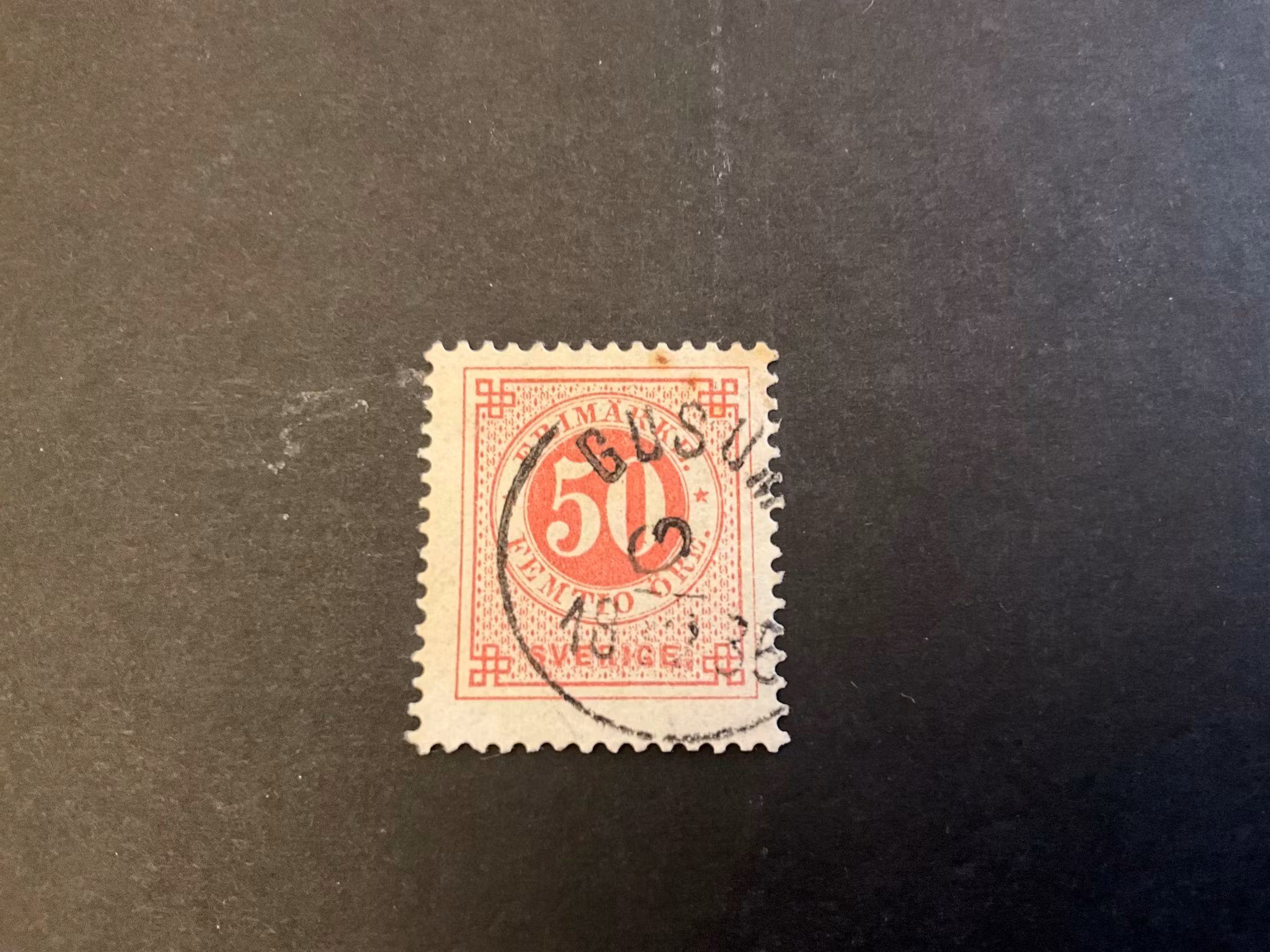 Ringtyp T 13 facit 36 stämplat märke