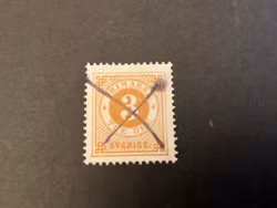 Ringtyp T 13 facit 28 bläckmakulerat märke