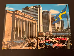 Kort Stockholm Konserthuset-Hötorgsciry frankerat med 394 A och 419 A