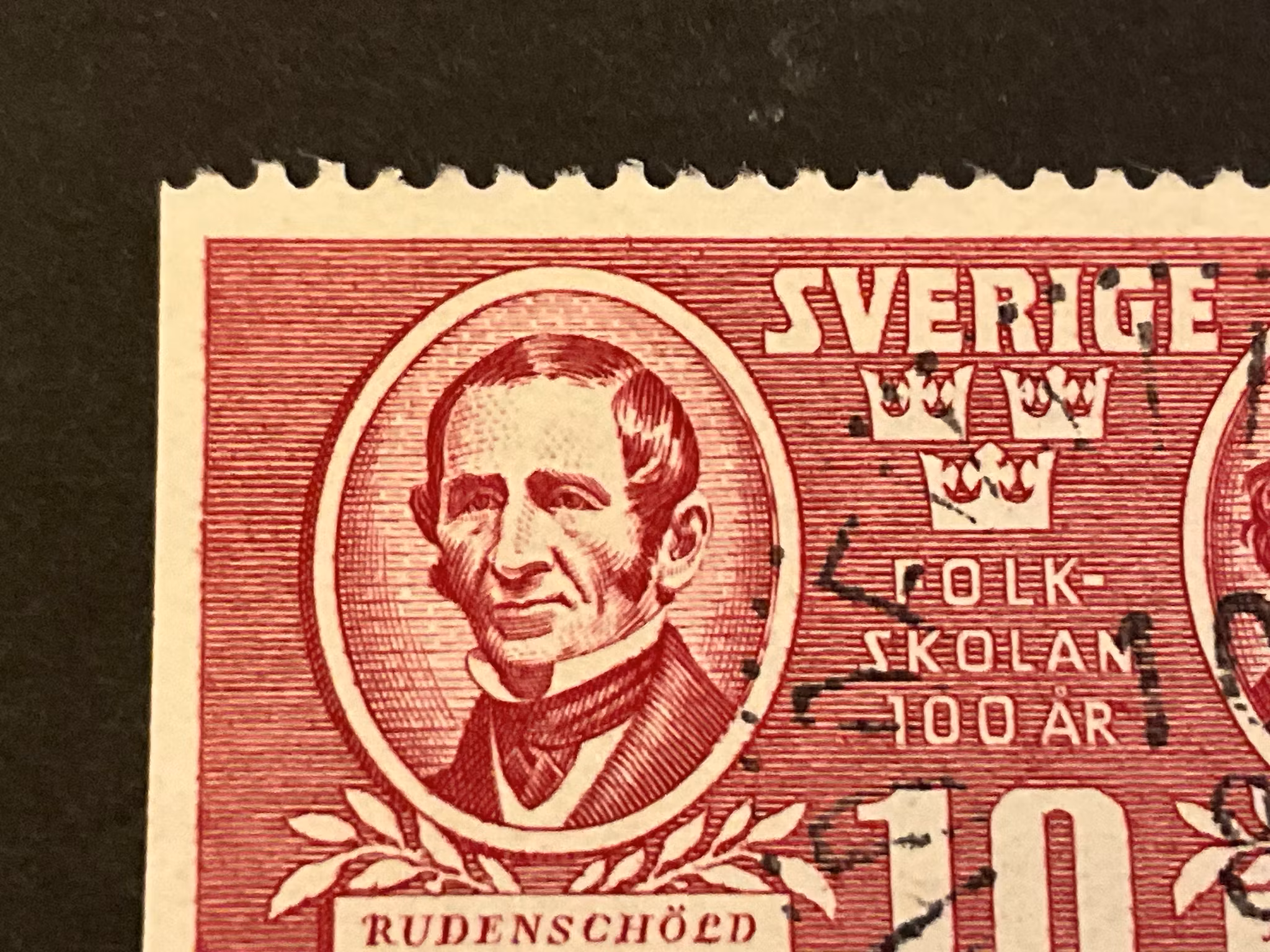 Folkskolan 100 år facit 340 A3 stämplat märke