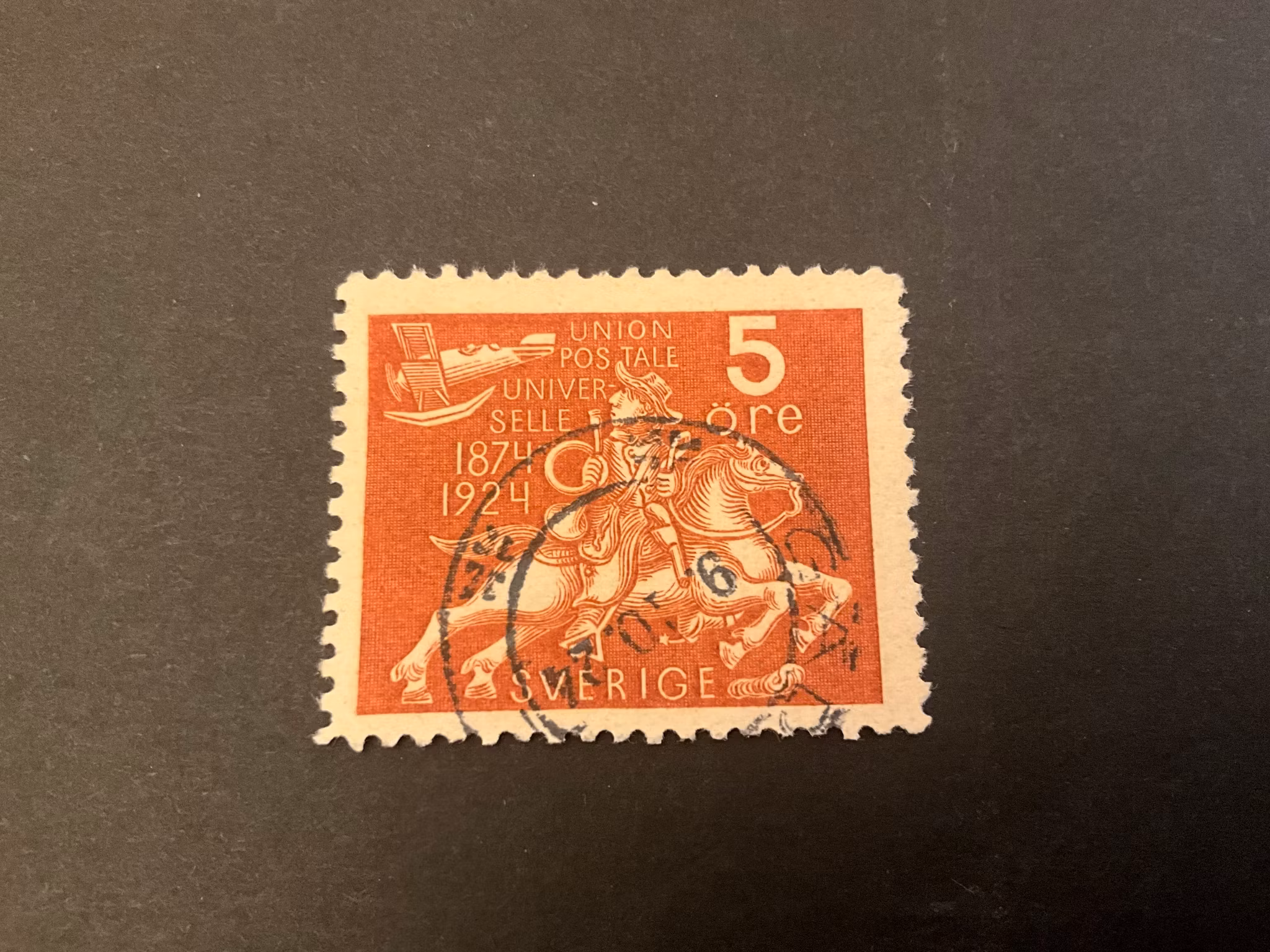 Världspostföreningen facit 211 stämplat märke