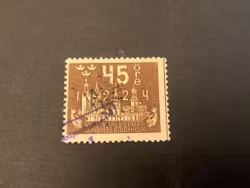 Världspostkongressen facit 204 stämplat med lödskarvslinje