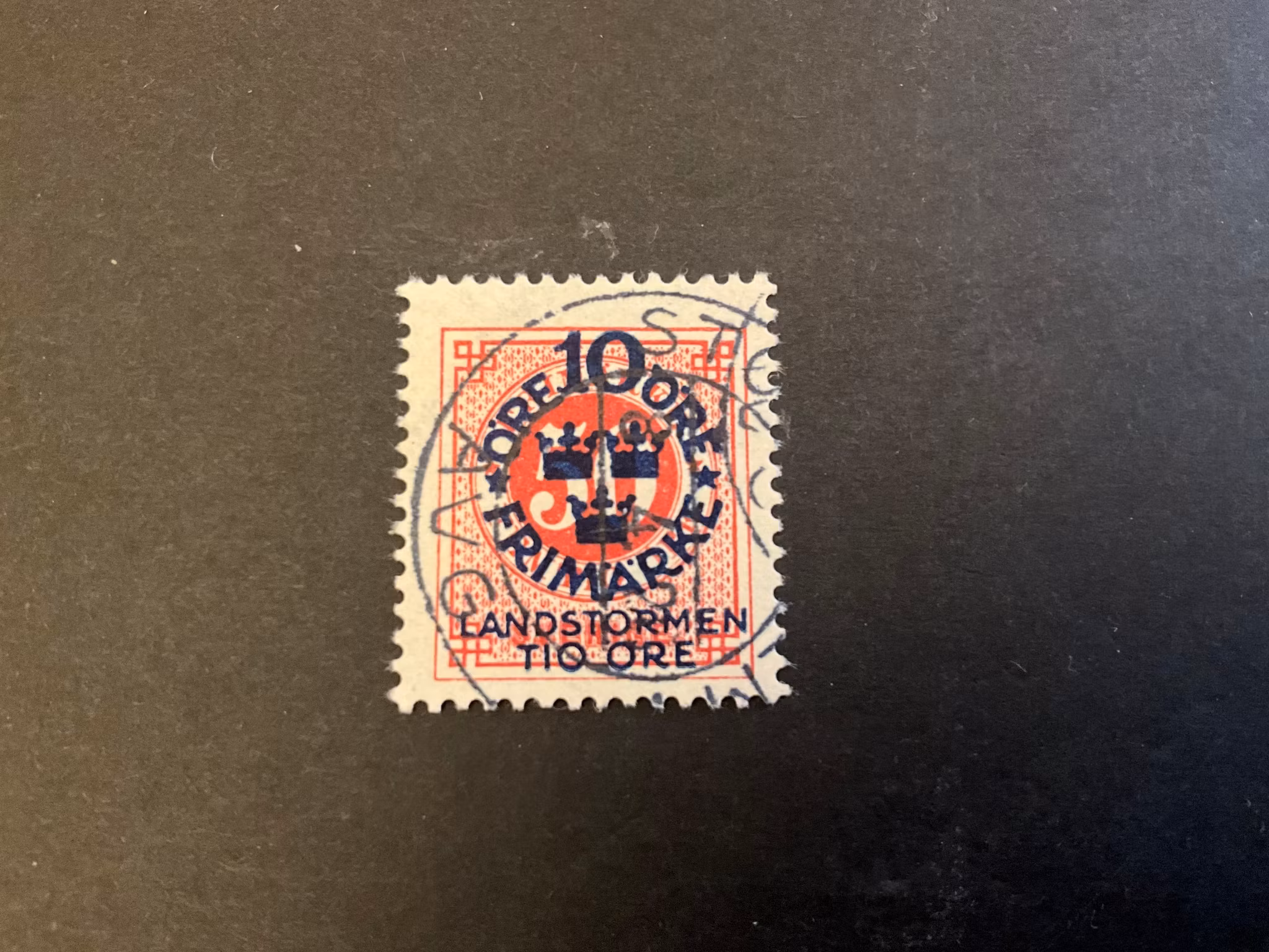 Landstormen I facit 114 cc stämplat märke