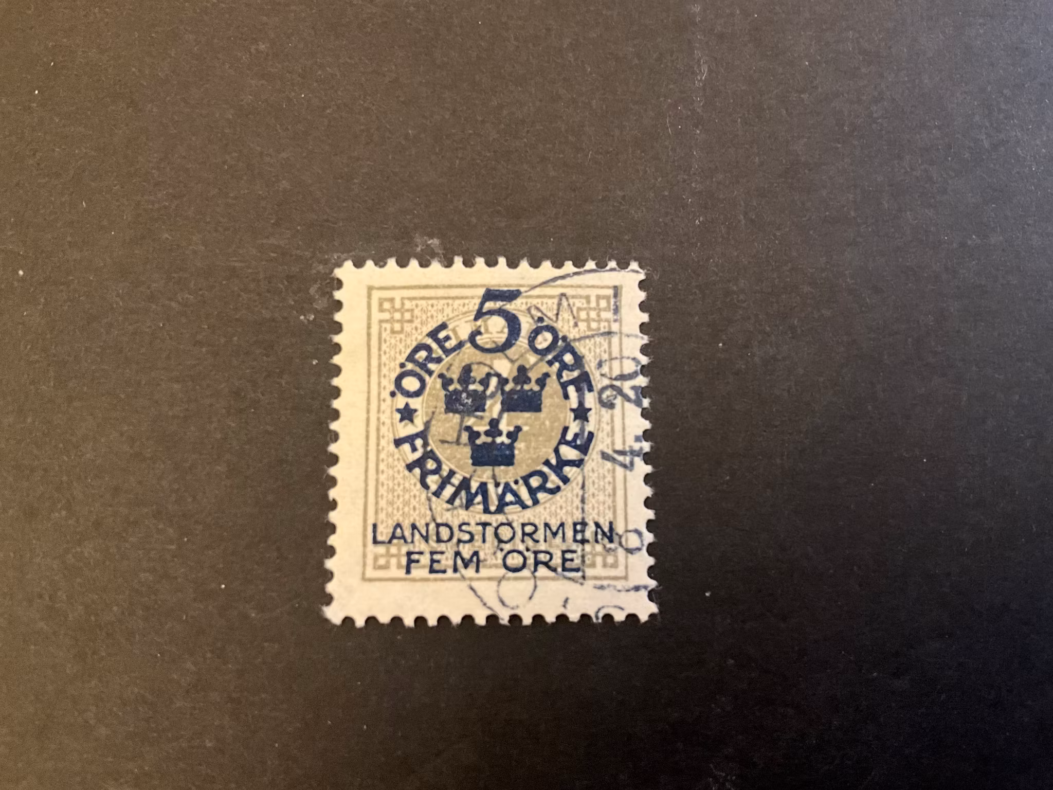 Landstormen I facit 107 cc stämplat märke