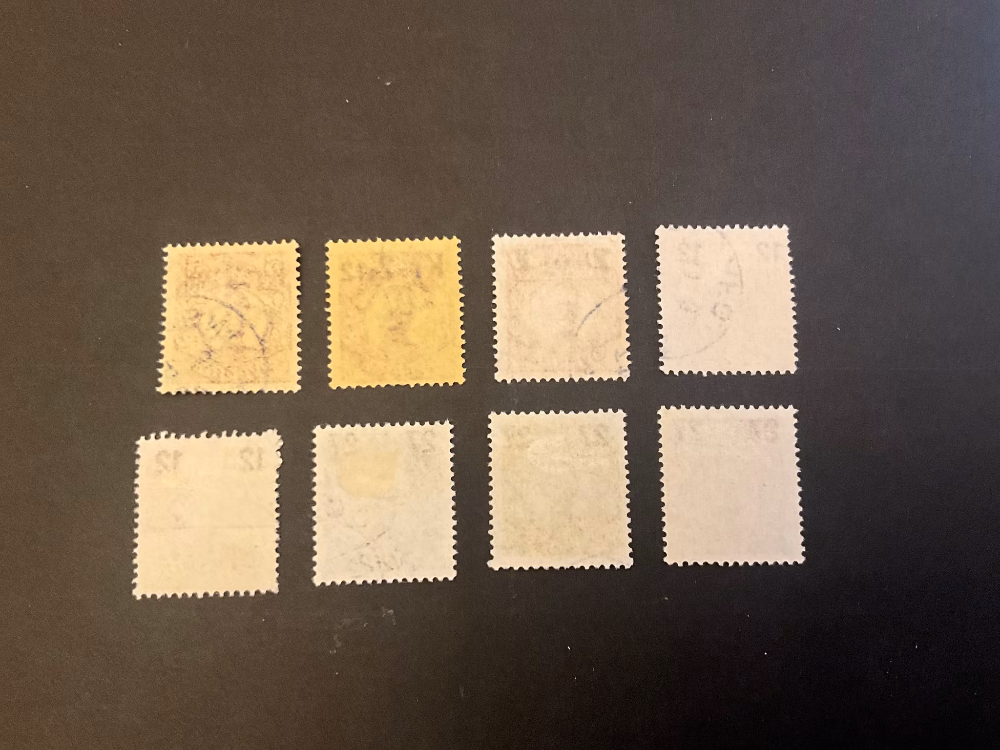 Gustaf V provisorier facit 97-104 stämplad serie