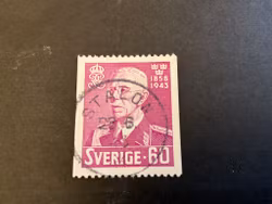 Gustaf V 85 år facit 346 lyxstämplat STALON
