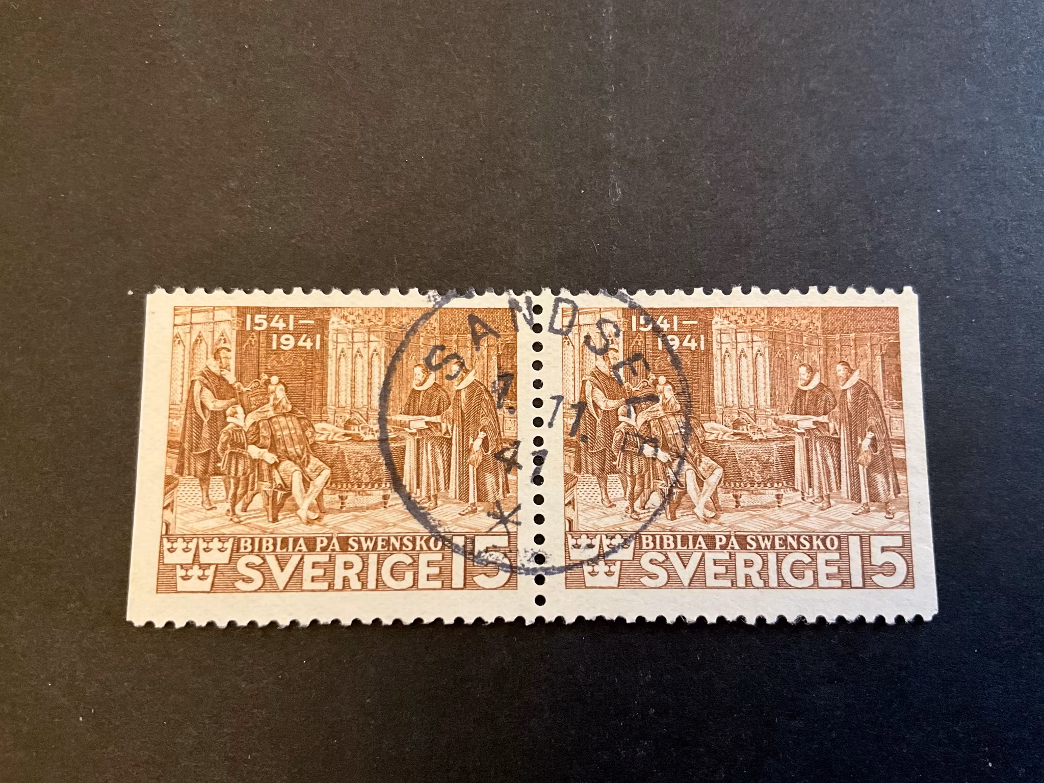 Bibeln facit 328 BB praktstämplat SANDSELE