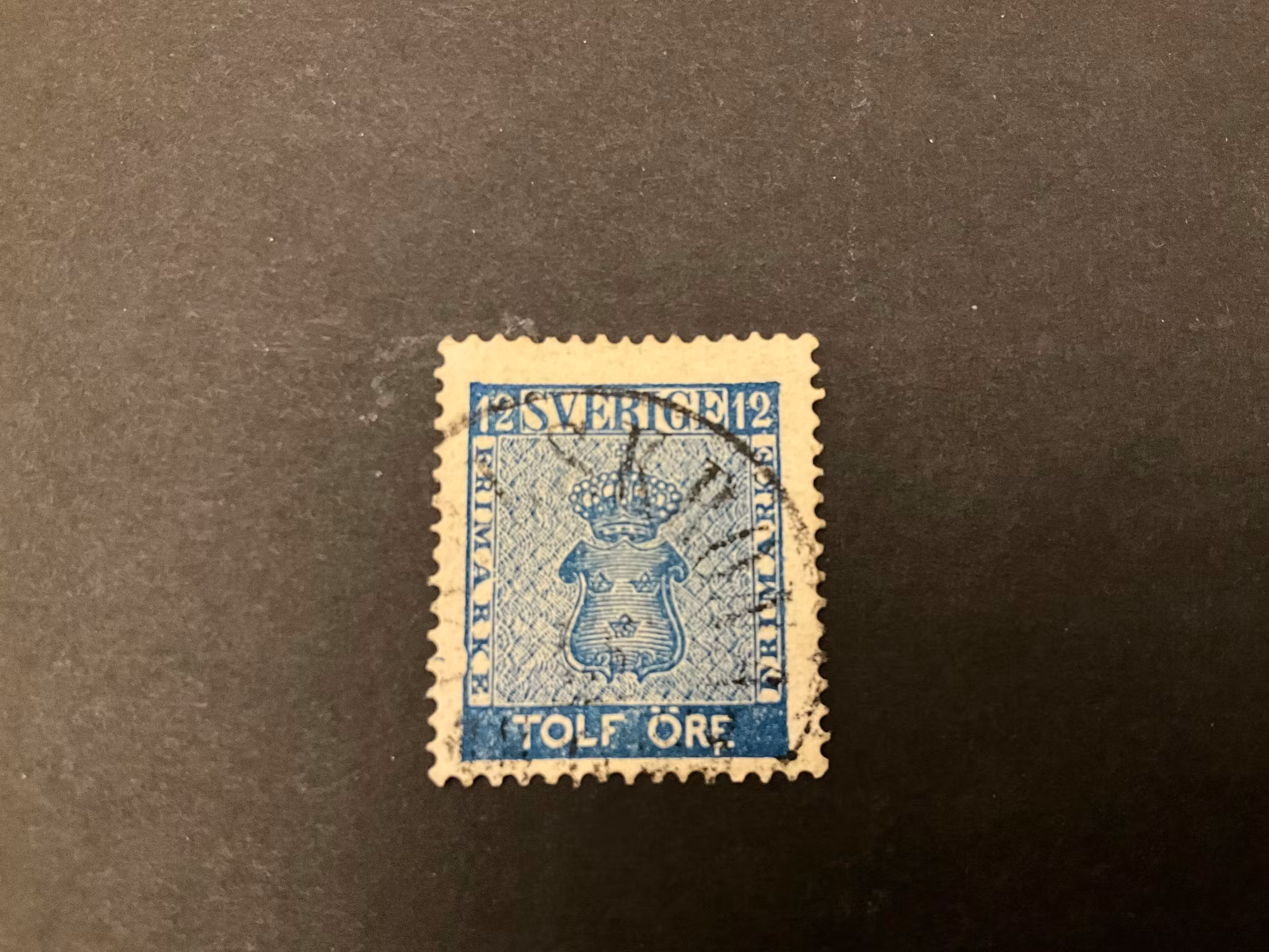 Vapentyp öre facit 9 med vitt streck under E i ÖRE