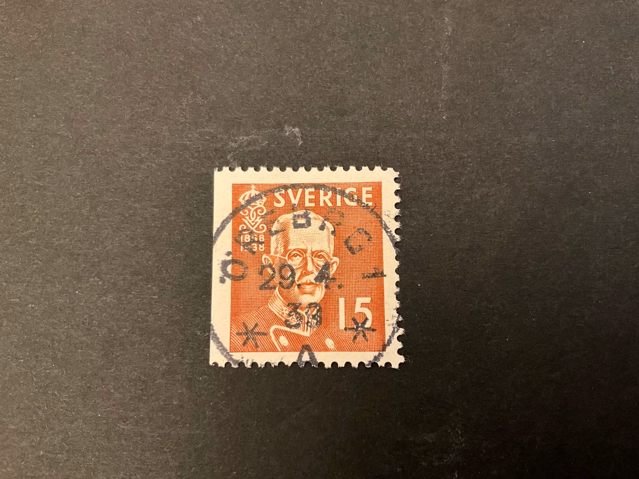 Gustaf V 80 år facit 267 B1 praktstämplat ÖREBRO 1