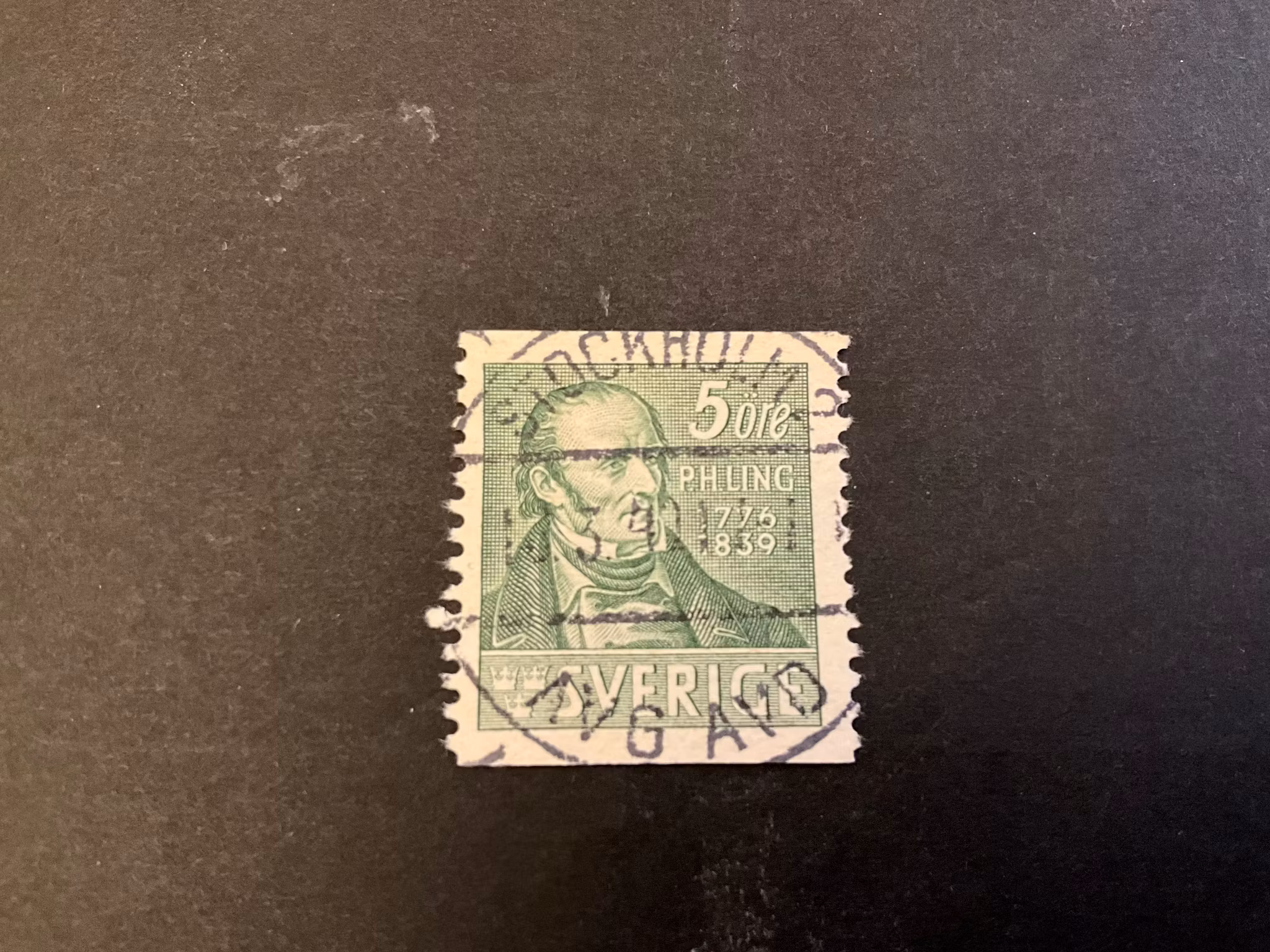 Ling facit nr 318 A lyxstämplat STOCKHOLM 2