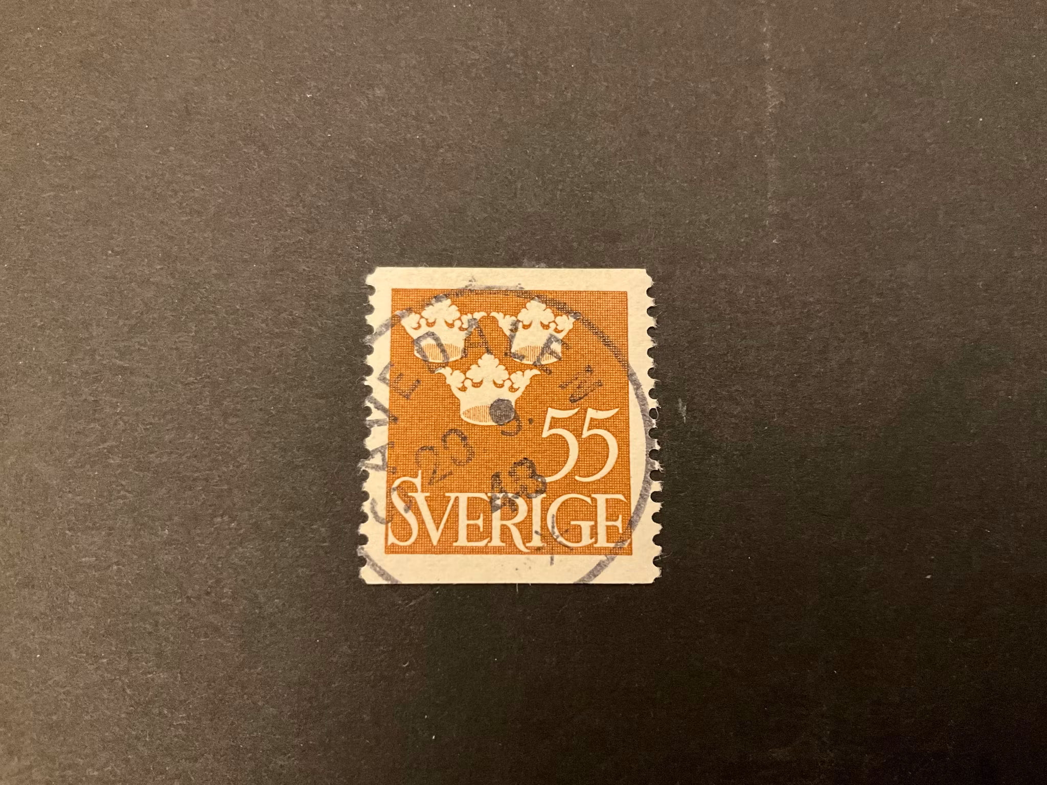 Tre kronor facit 285 praktstämplat SÄVEDALEN