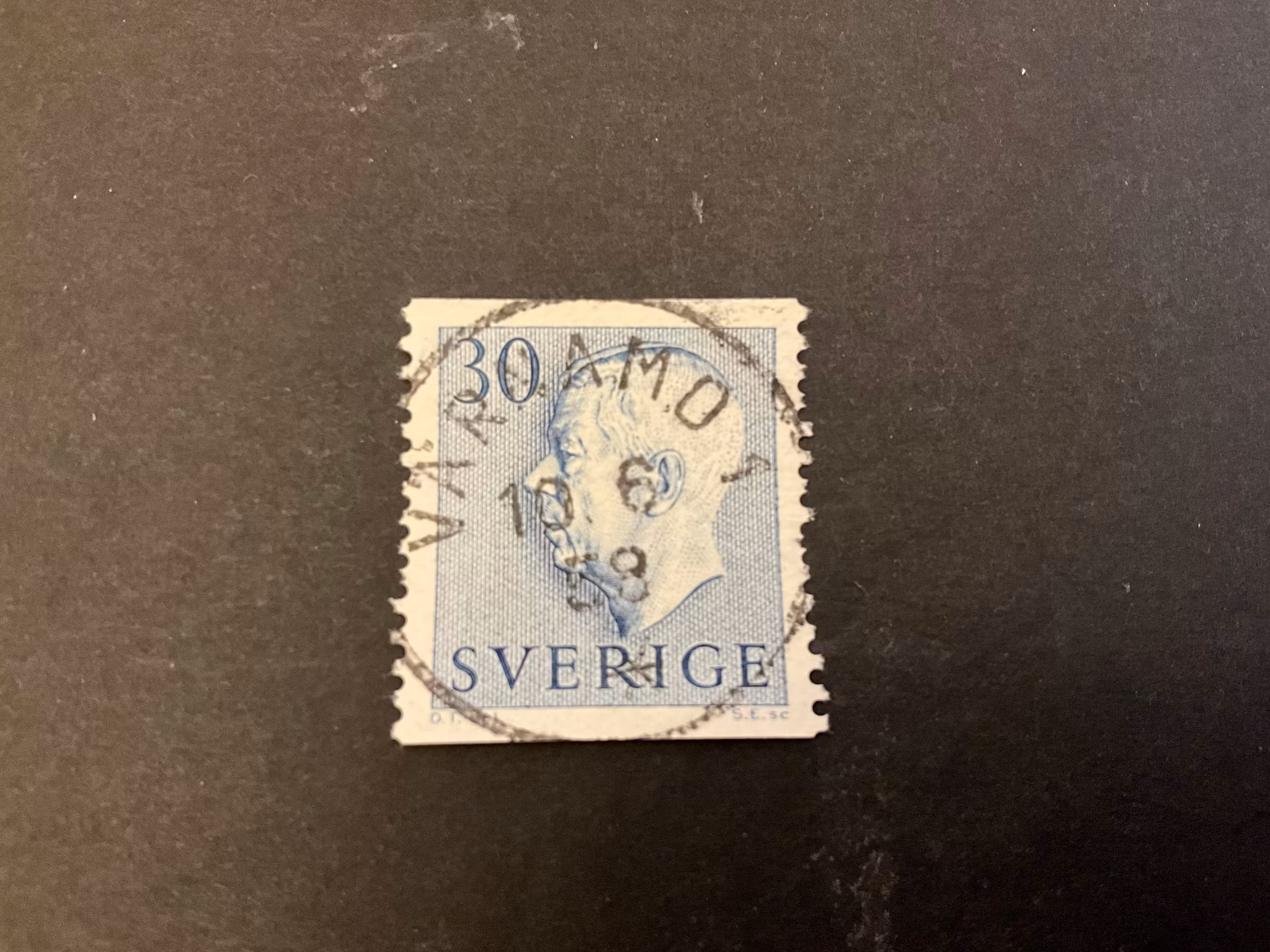 Gustaf VI Adolf facit 416 A praktstämplat VÄRNAMO 1