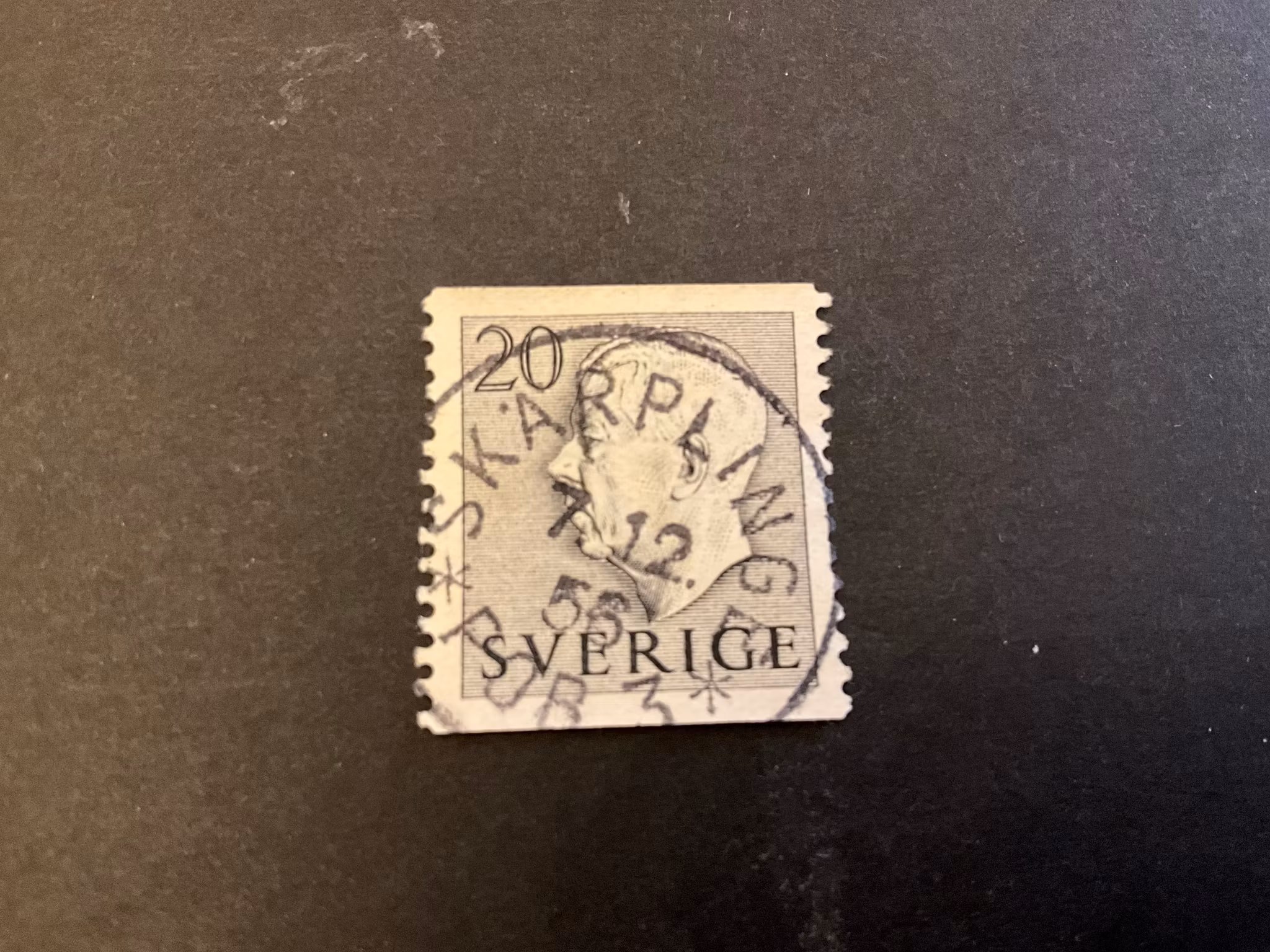 Gustaf VI Adolf facit 403 A praktstämplat SKÄRPLINGE