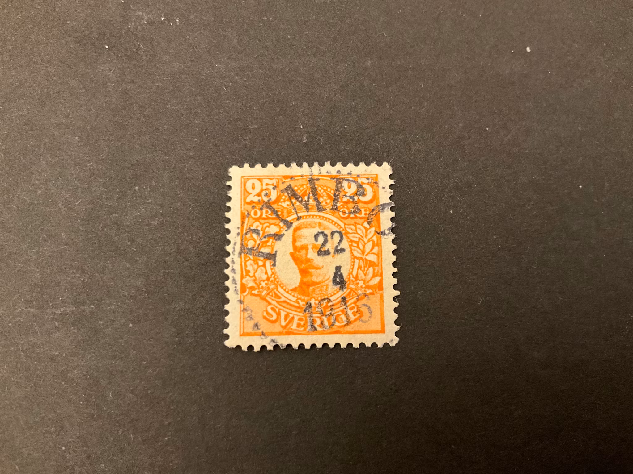 Gustaf V i medaljong facit. 86 praktstämplat RIMBO