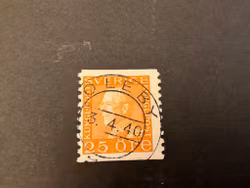 Gustaf V profil vänster facit 184 praktstämplat OLEBY