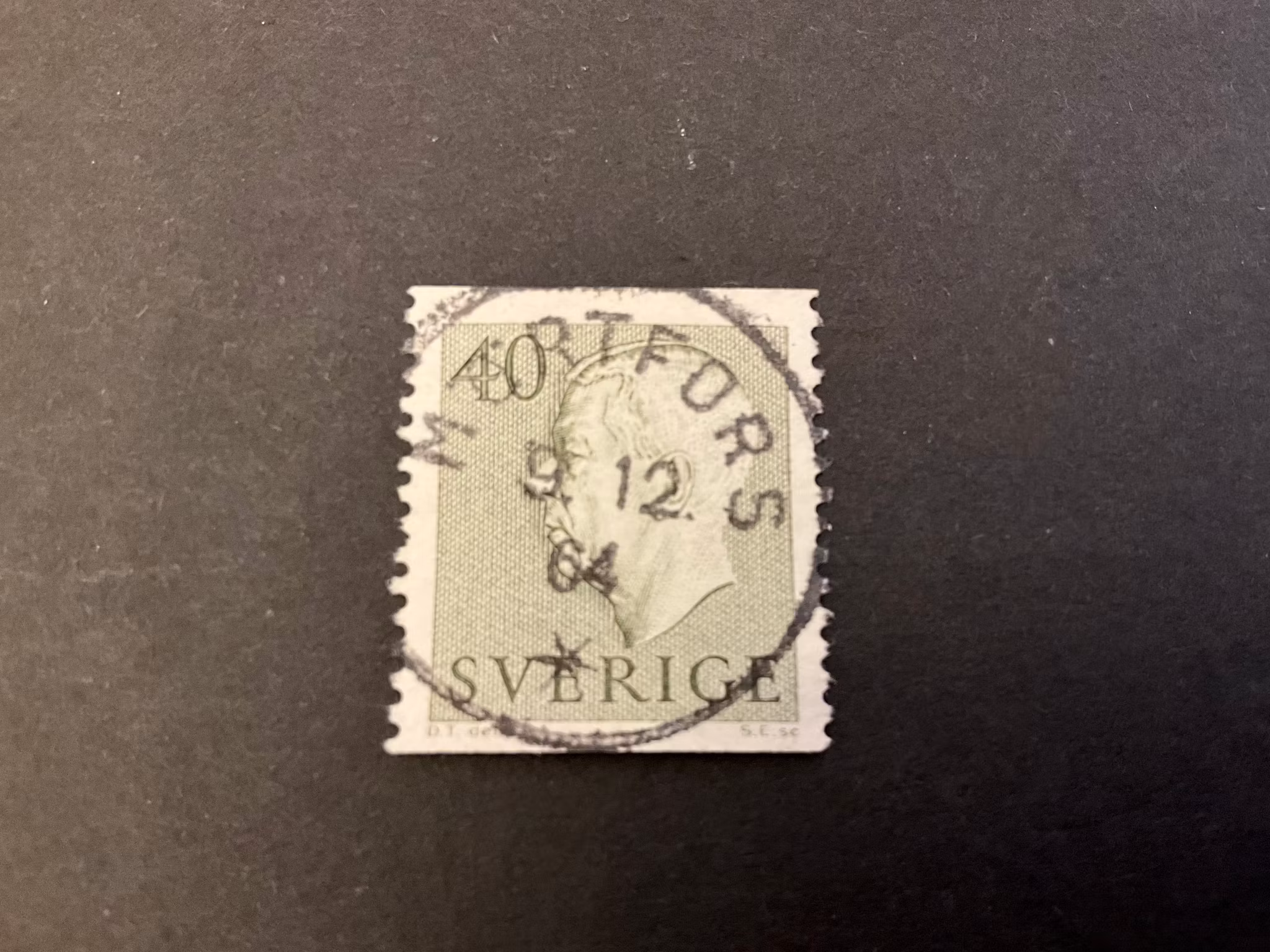Gustaf VI Adolf facit 417 lyxstämplat MÖRTFORS