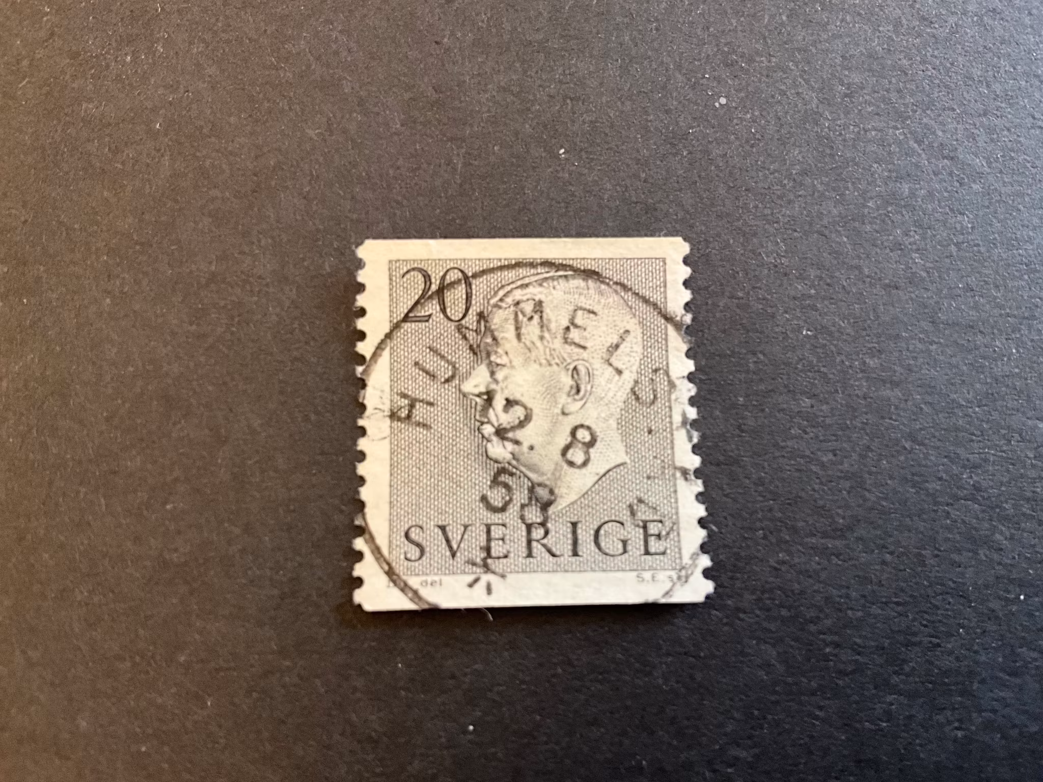 Gustaf VI Adolf facit 414 A praktstämplat HUMMELSTAD
