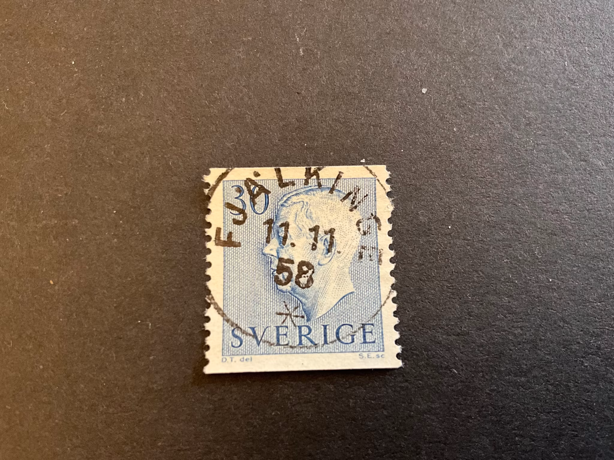 Gustaf VI Adolf facit 416 A praktstämplat FJÄLKINGE
