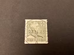 Gustaf V facit 281 lyxstämplat STOCKHOLM TULL