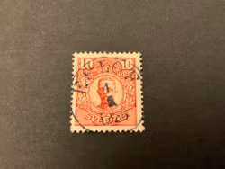 Gustaf V facit 82 lyxstämplat ESLÖF , märket har ett rött streck i övre höger hörn